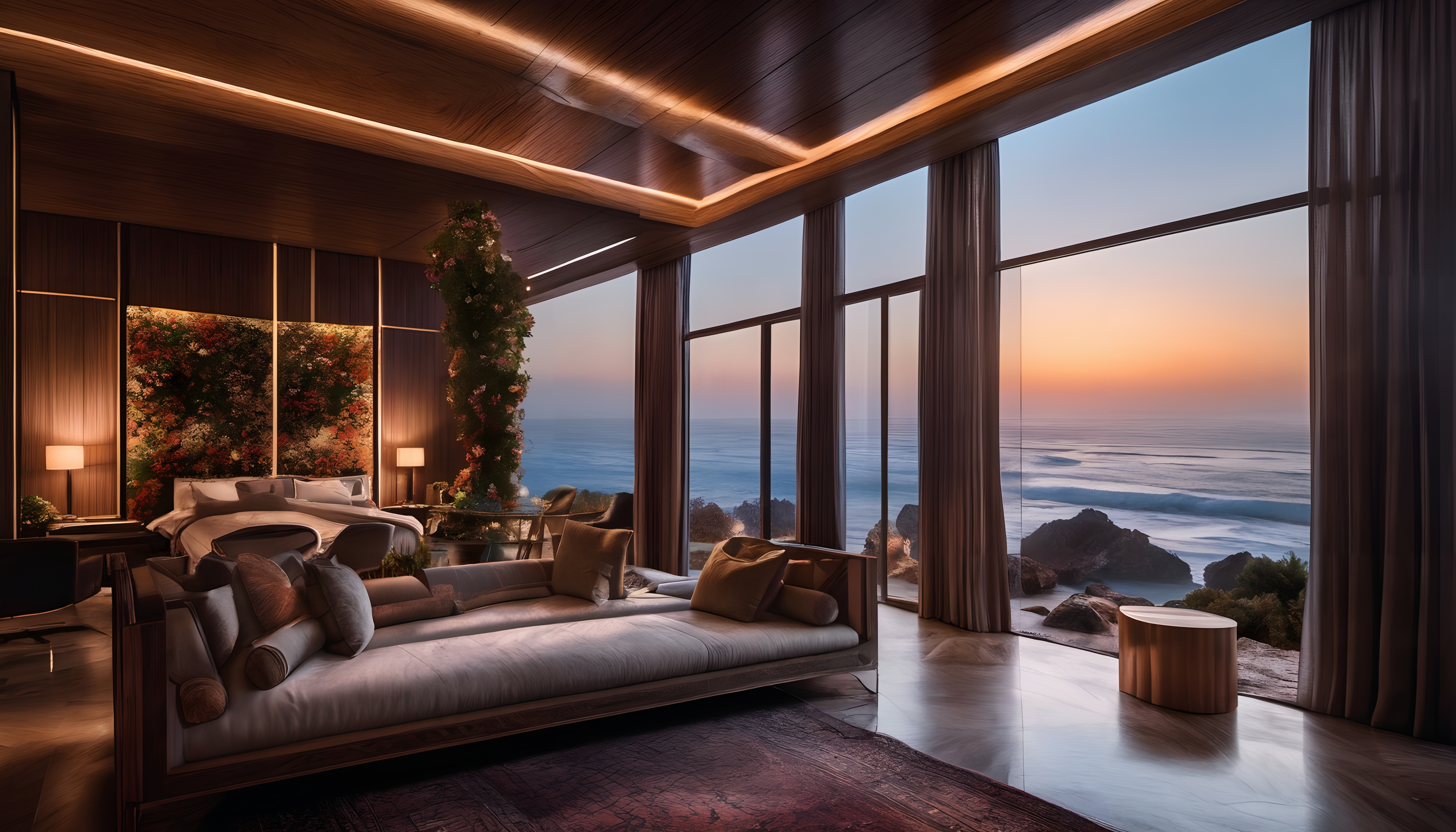 Oceanfront Bedroom with Luxurious View