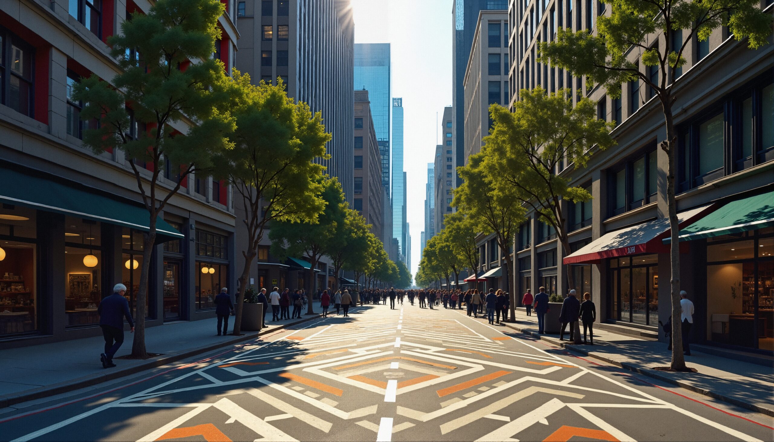 Vibrant City Street Ambiance