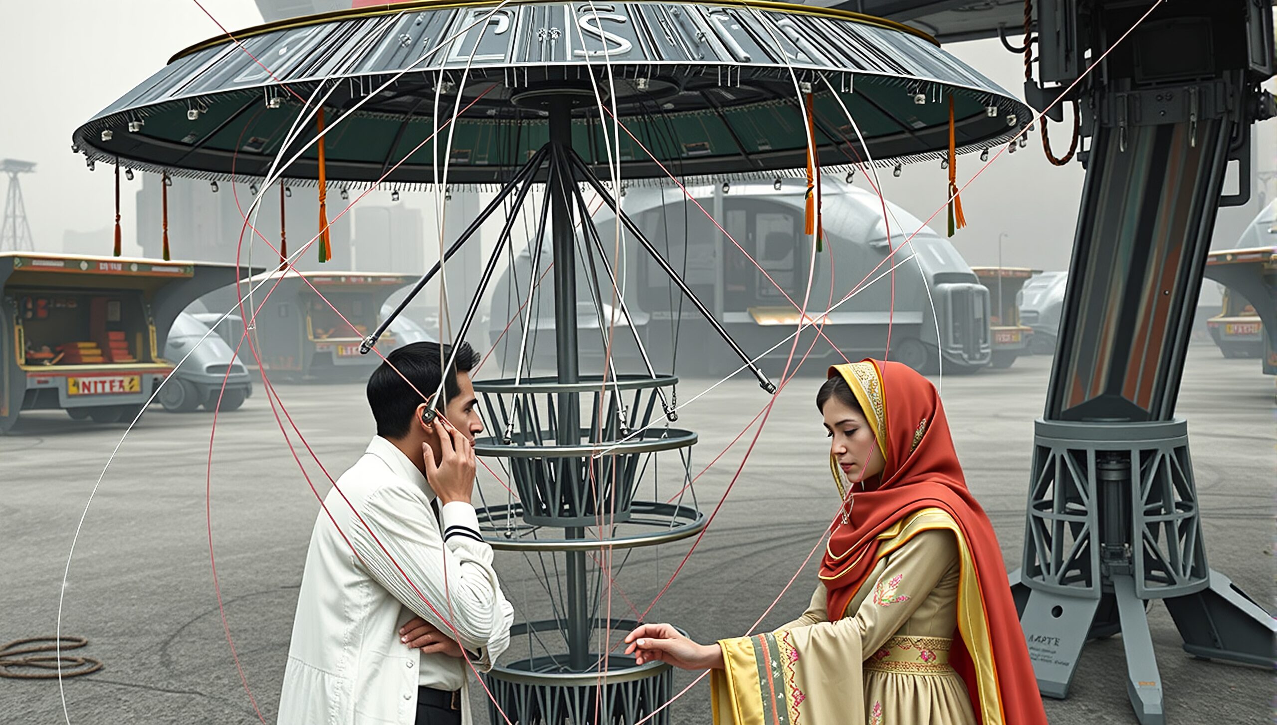 Futuristic Meeting in Diverse Attire