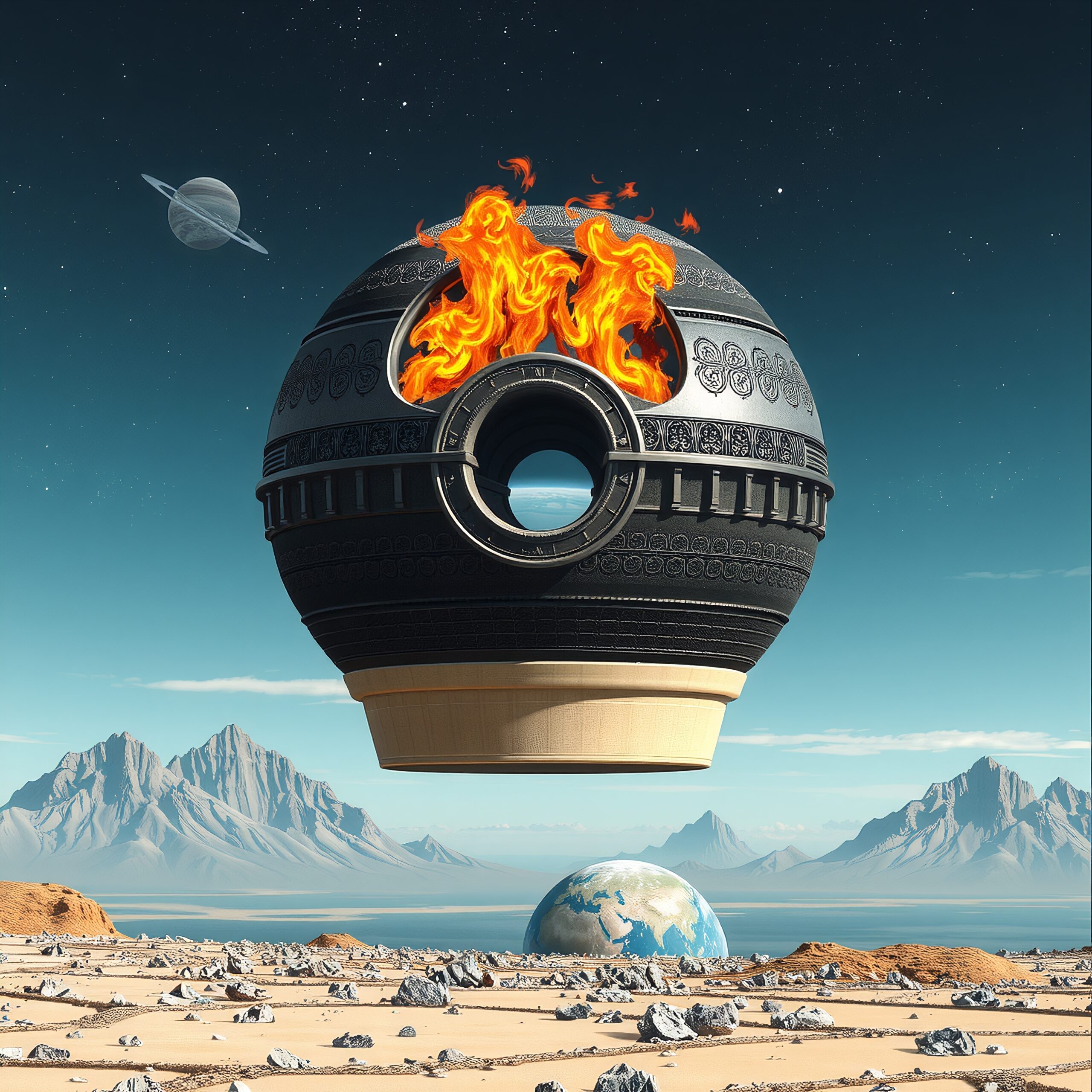 Cosmic Sphere in Alien Landscape