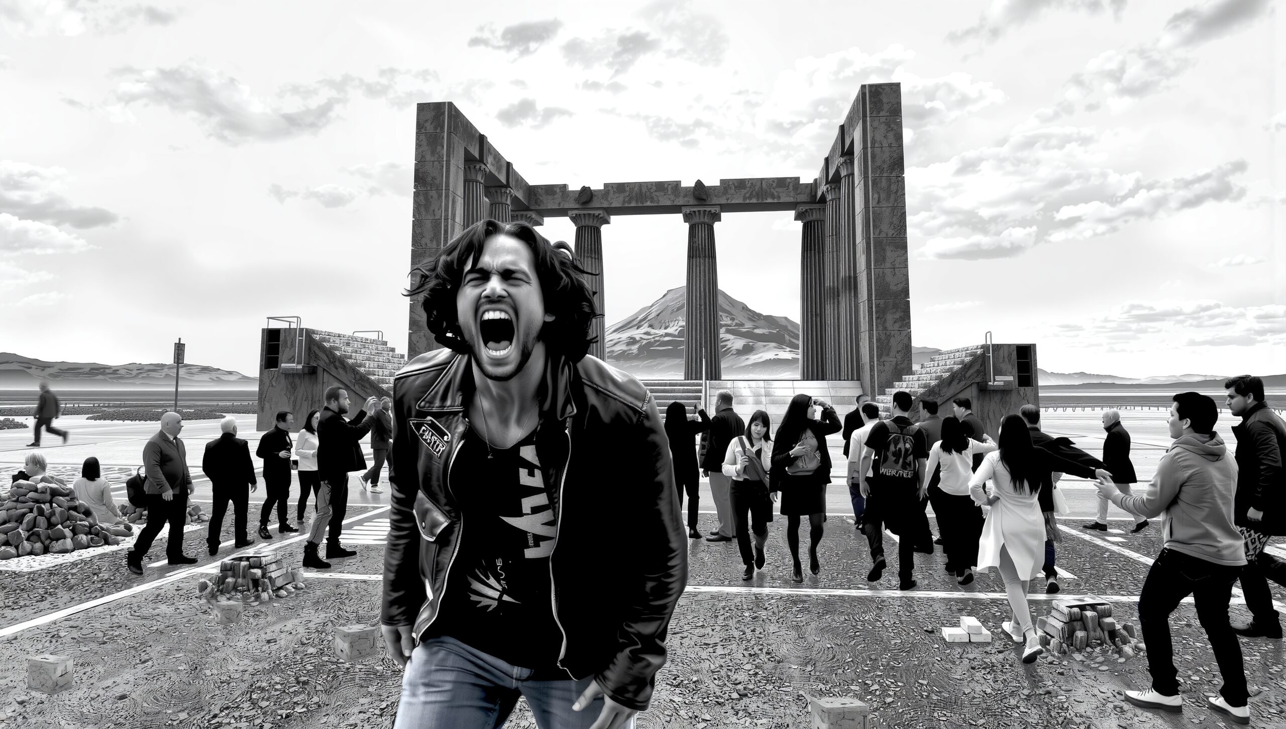 Screaming Rebel Before Ruins