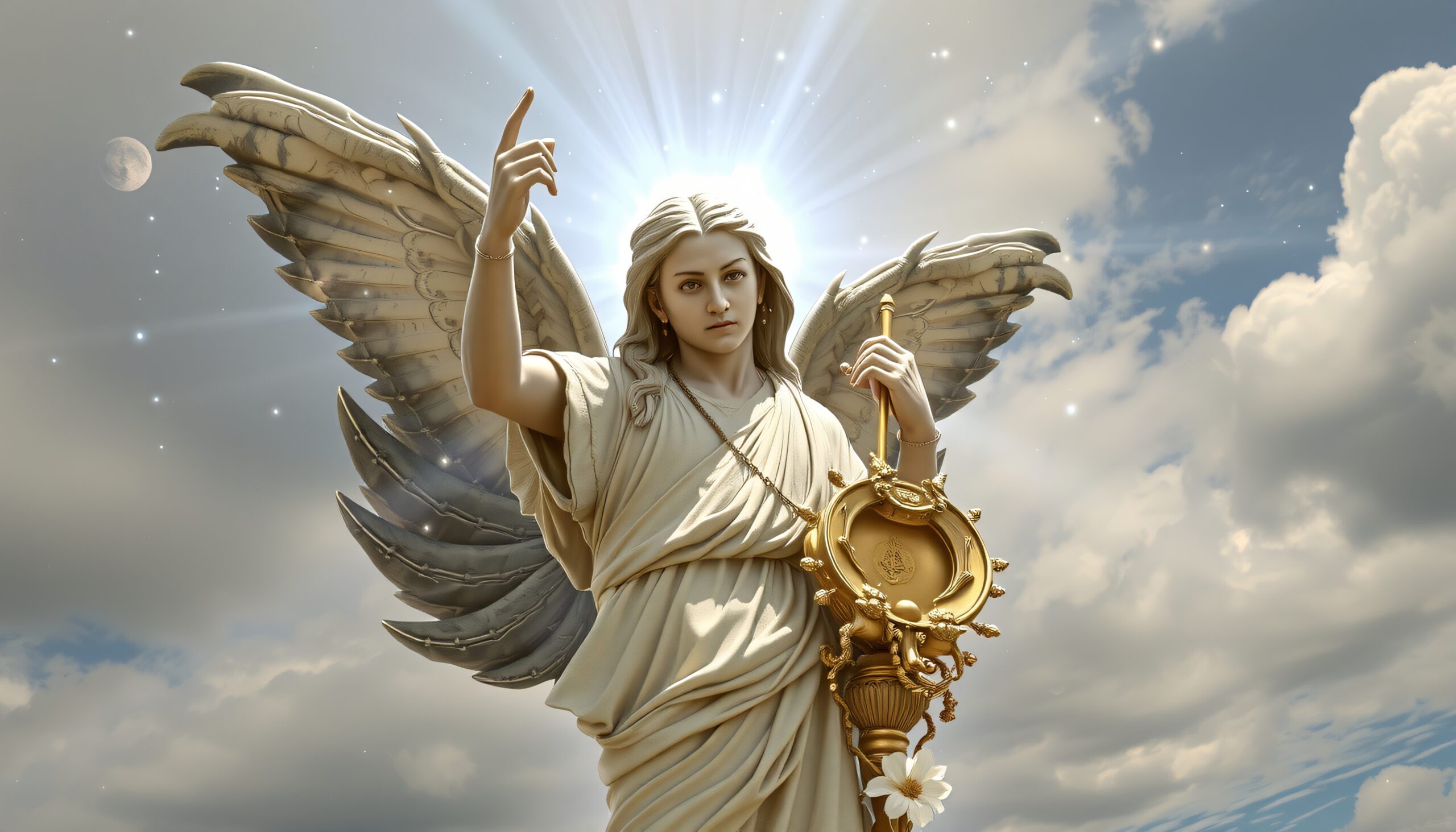 Ethereal Angel in Heavenly Light