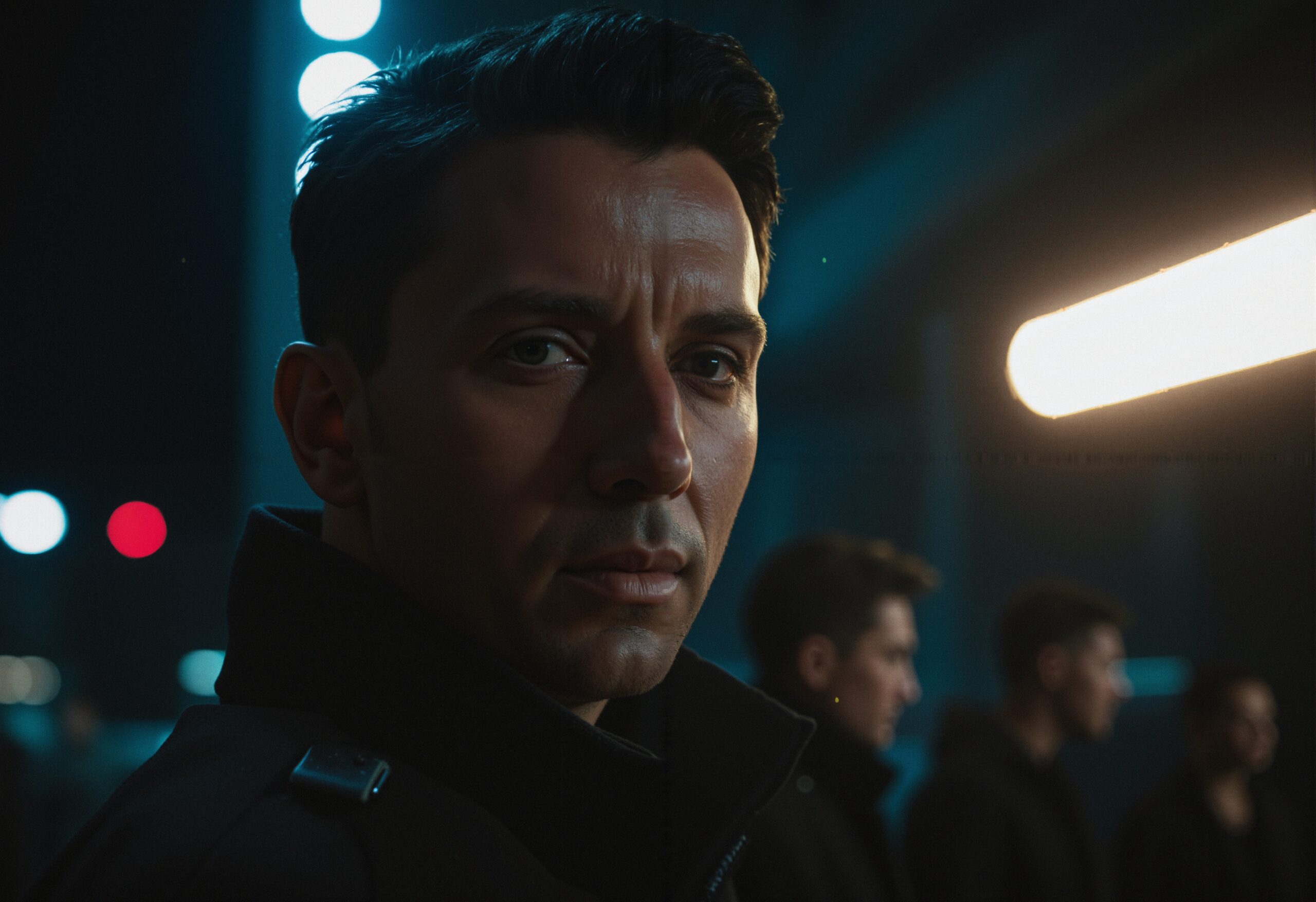 Mysterious Man in Urban Night