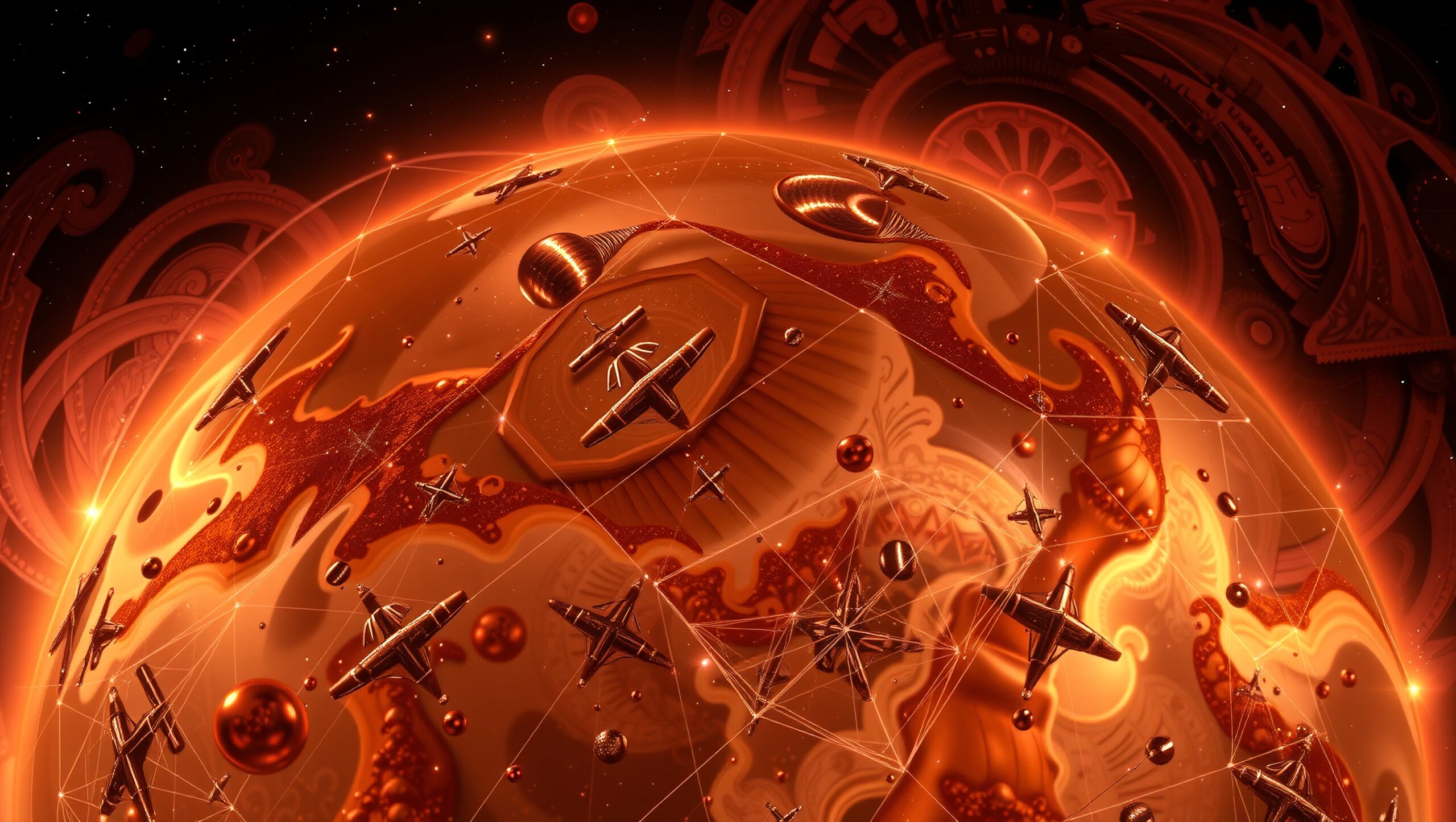 Futuristic Orbital Spacecraft Scene