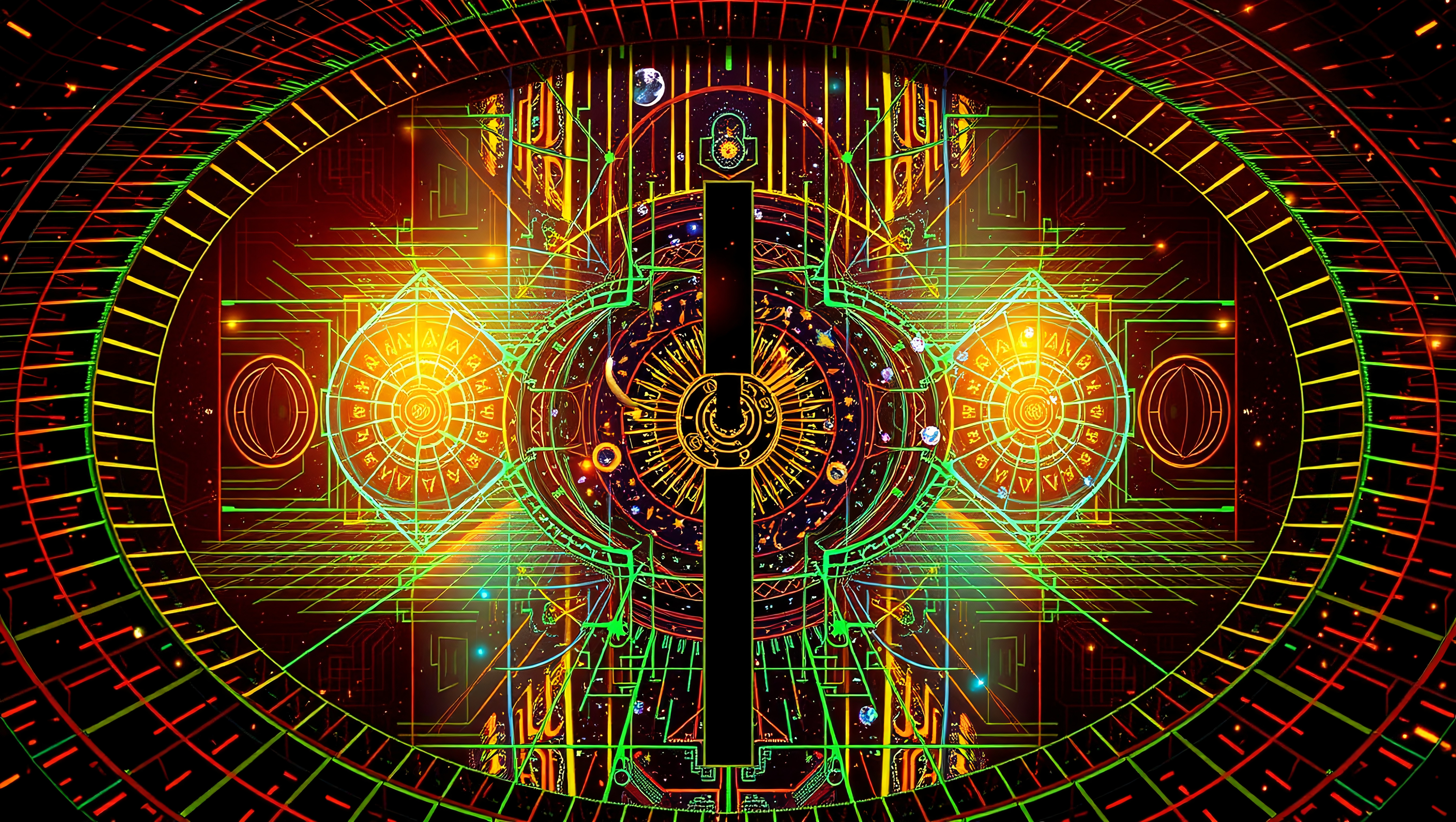 Geometric Cosmic Abstract Art