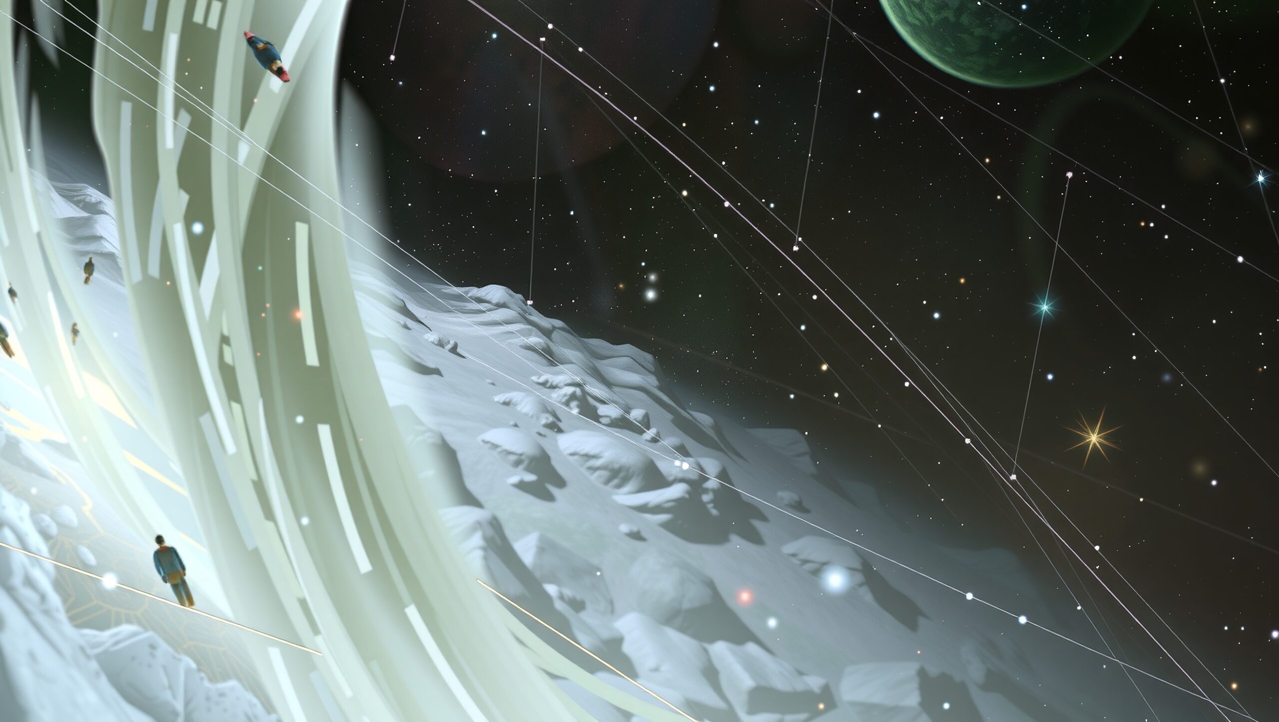 Futuristic Cosmic Landscape Exploration