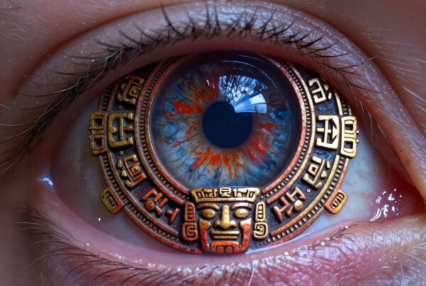 ystic Aztec Calendar Contact Lens Artwork