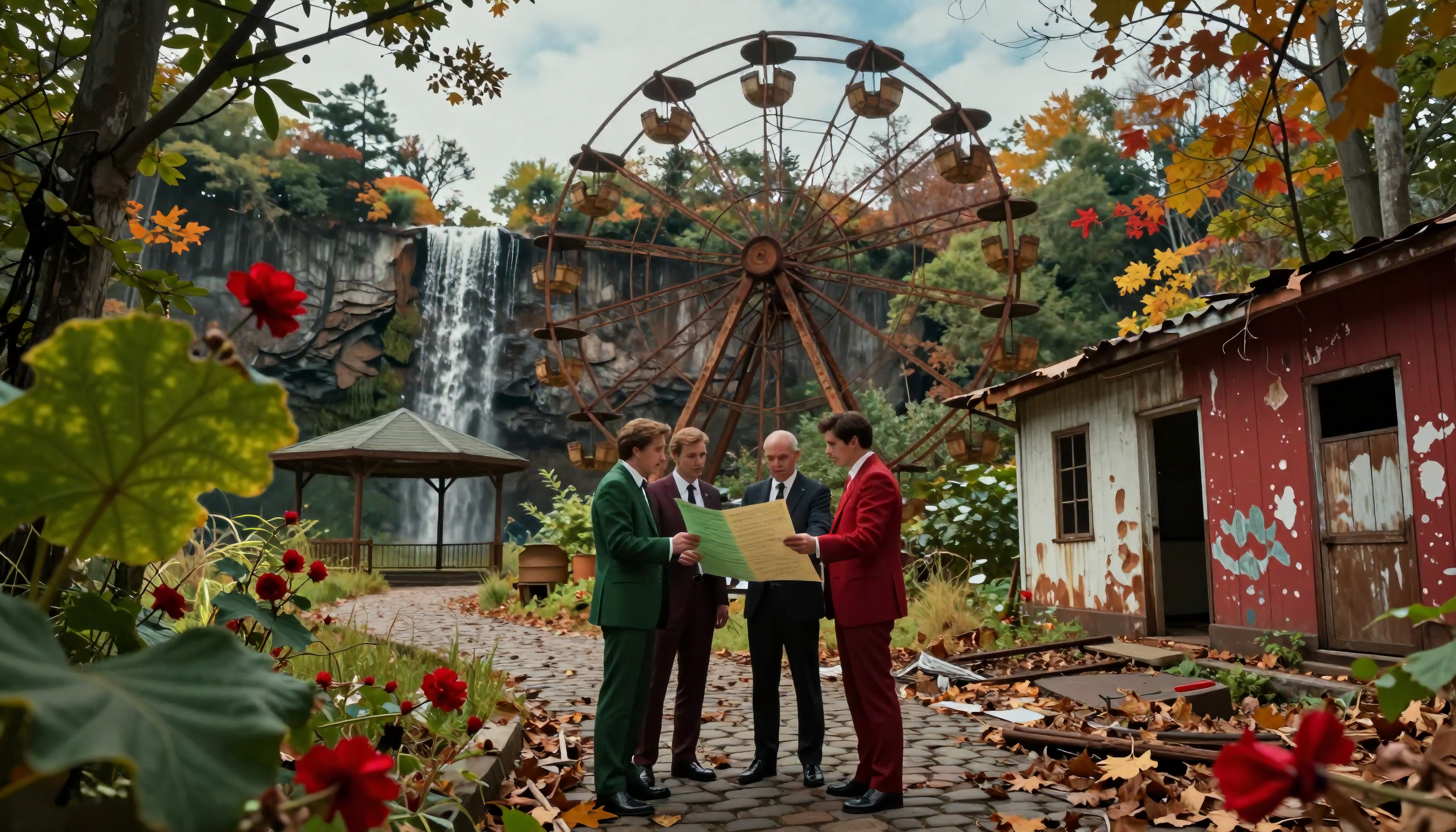Men in Suits Reviewing Document