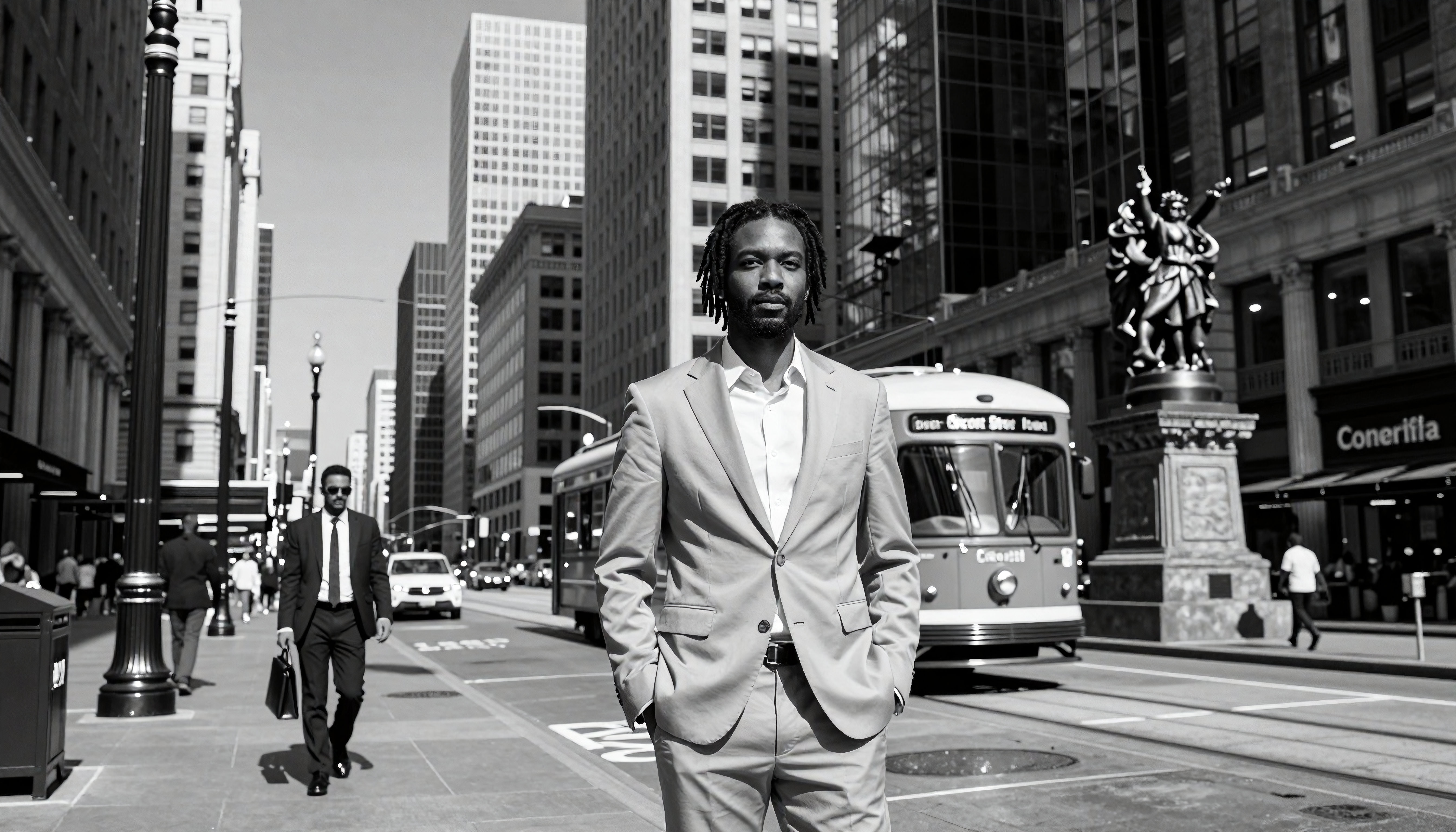 Professional Urban Man in Downtown Cityscape
