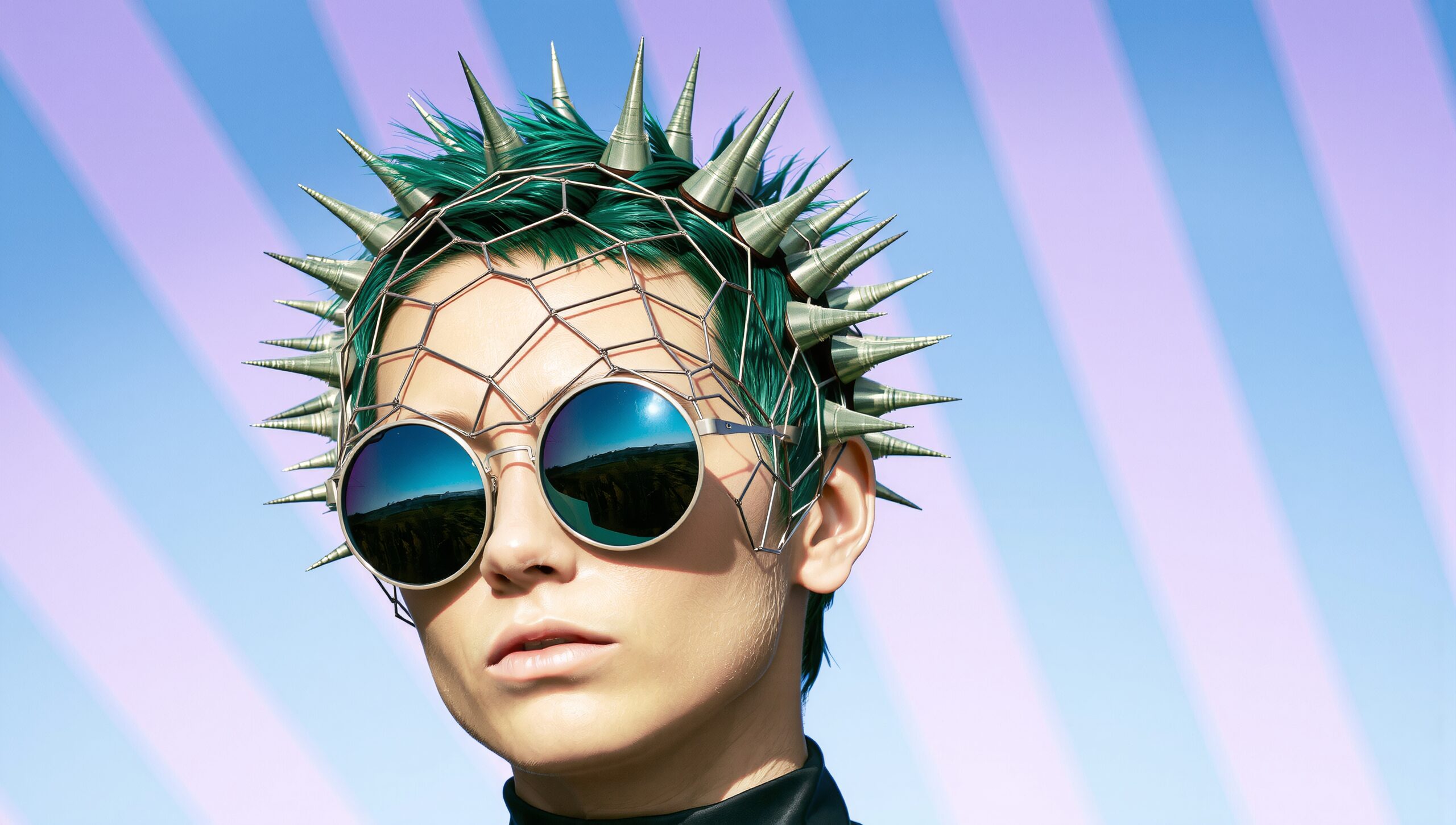 Futuristic Spiky Fashion Portrait