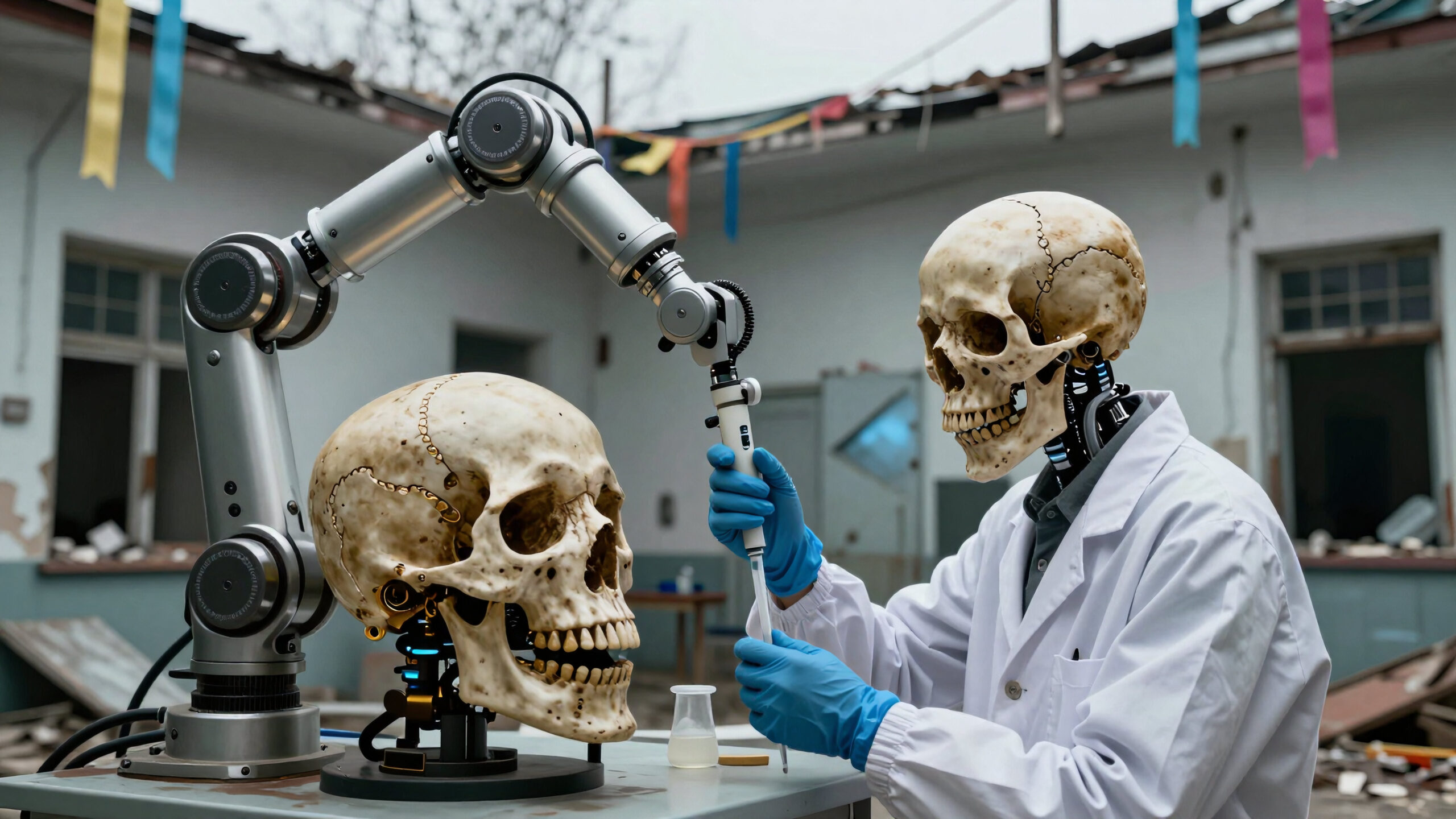 Cybernetic Skull Scientist Lab