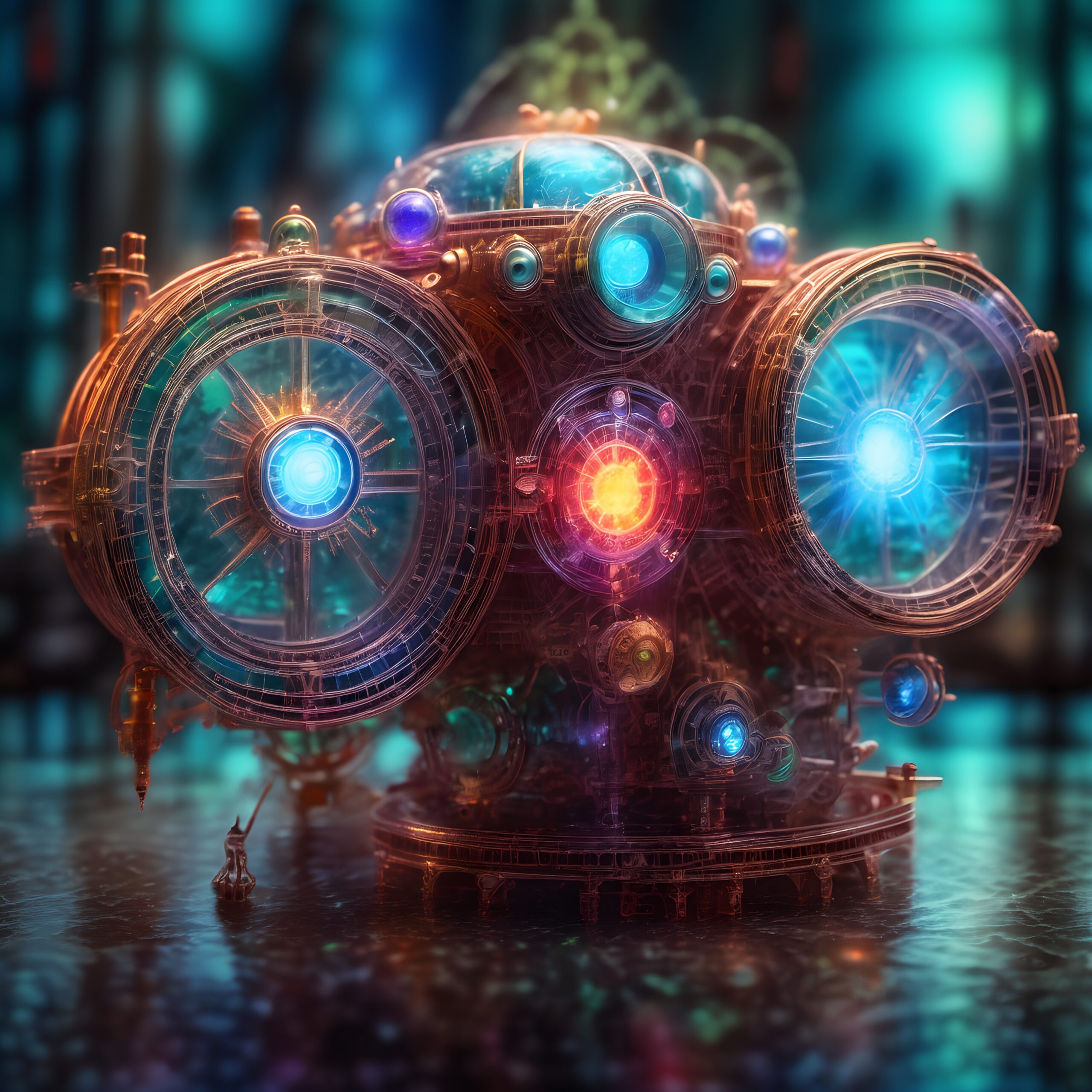 Steampunk Illuminated Time Machine