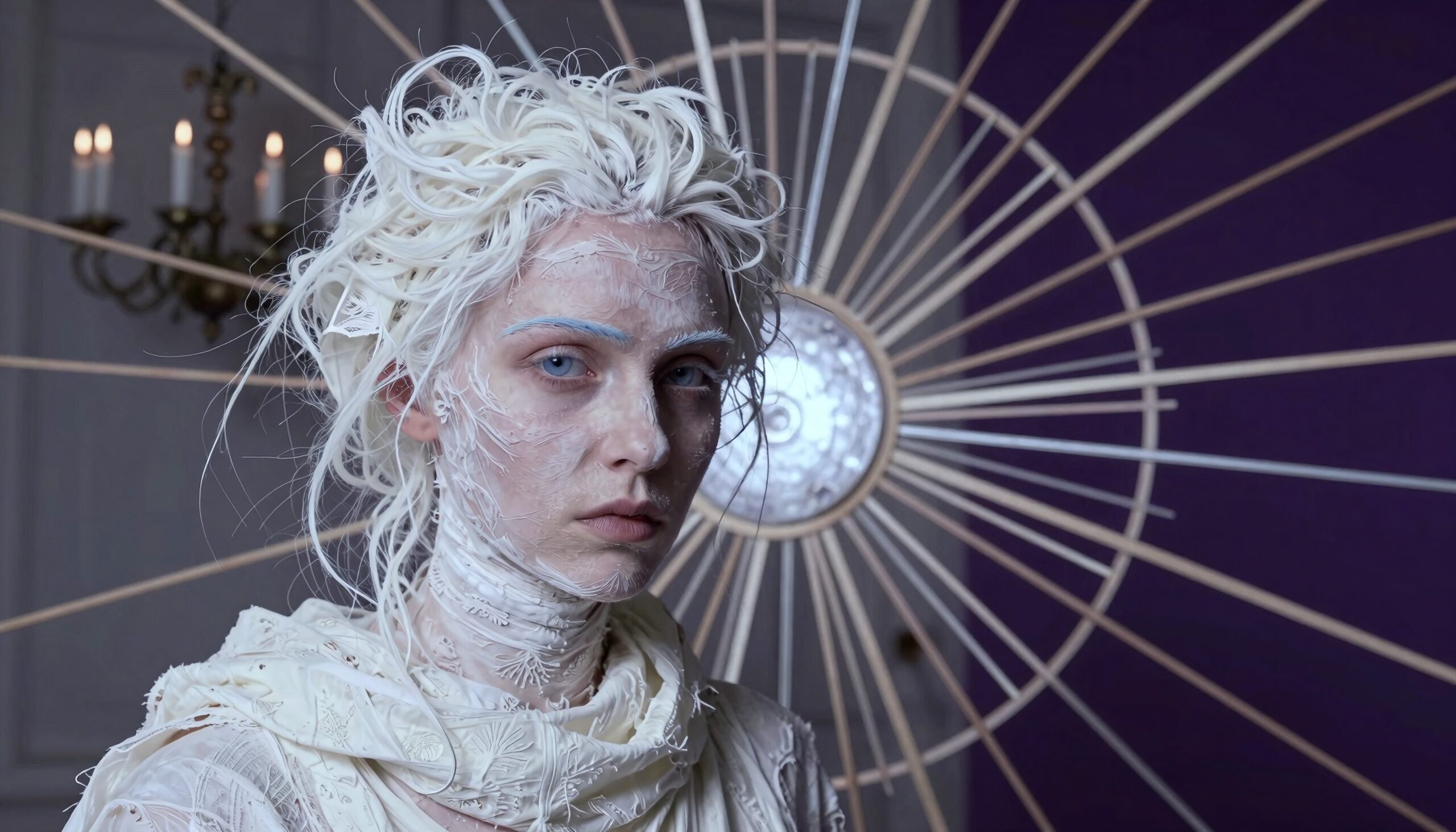Mystical Ethereal Portrait in White