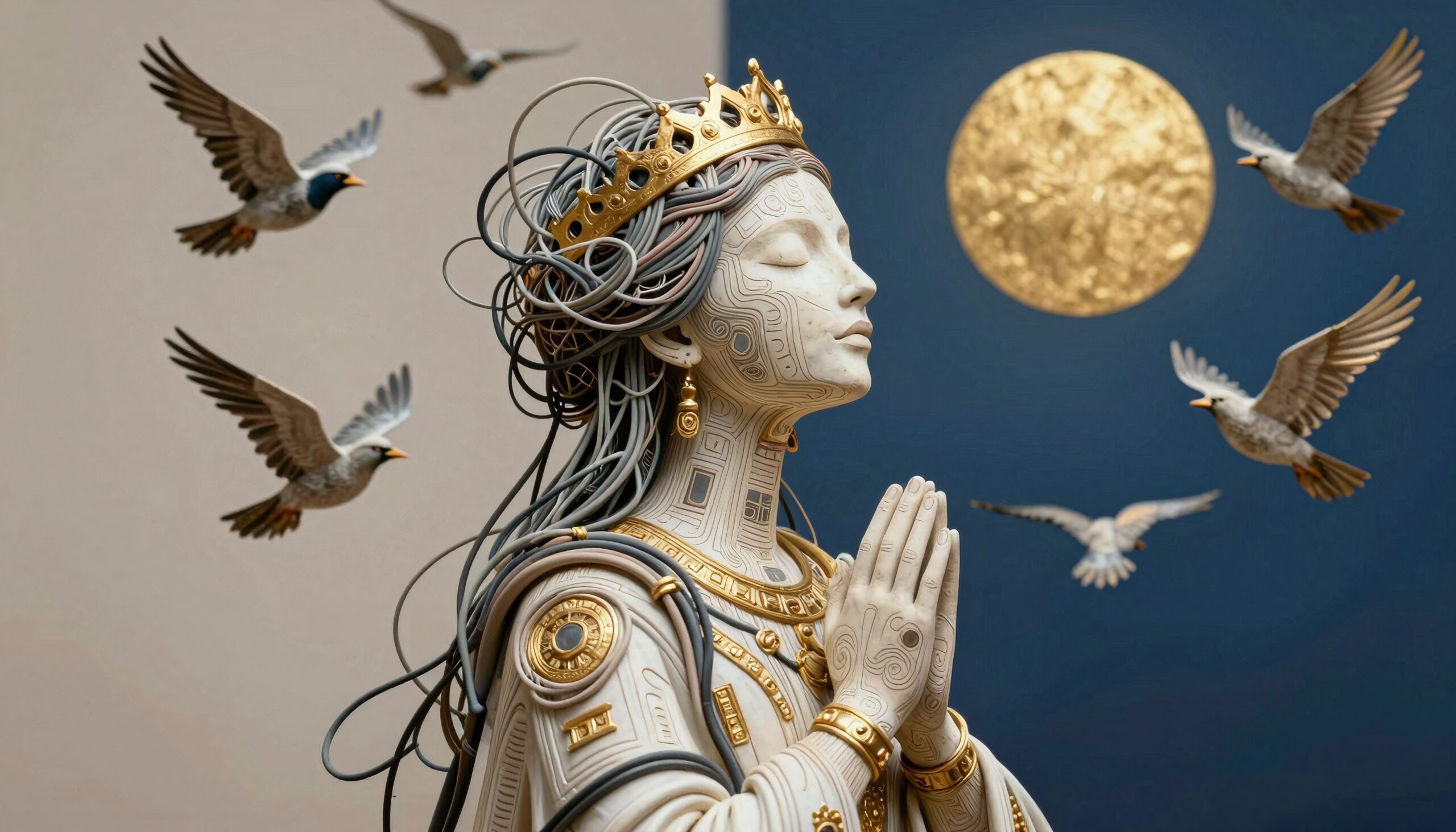 Goddess Surrounded by Soaring Birds