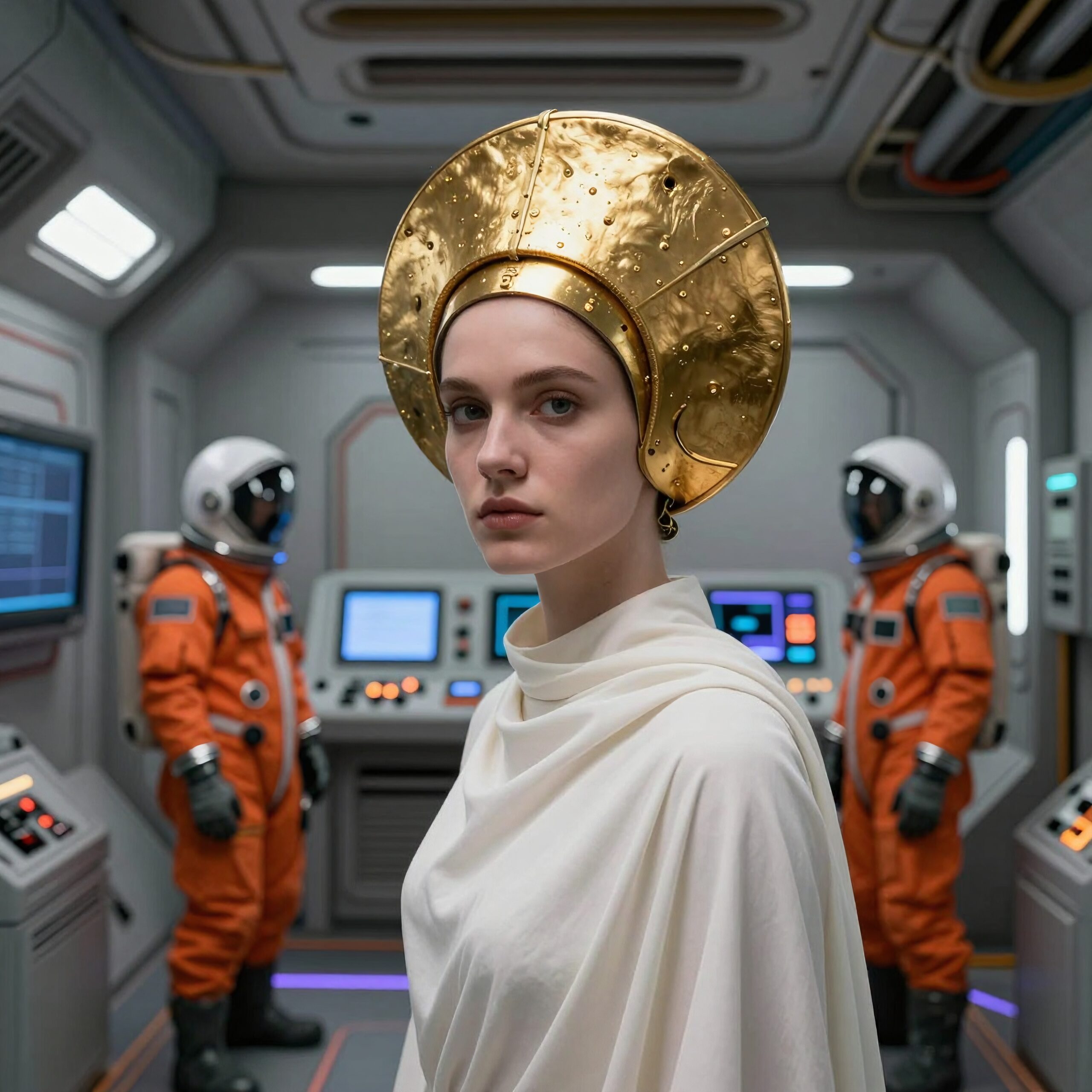 Golden Crown in Space Station