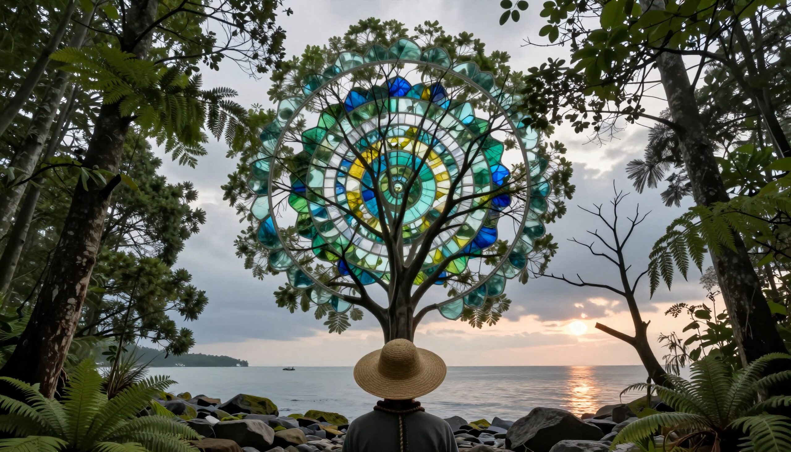 Tree with Glass Mandala Beauty