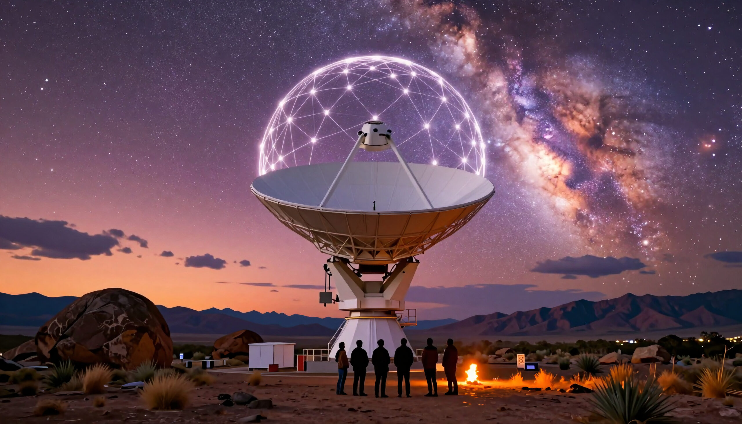 Starry Dome Over Desert Horizon