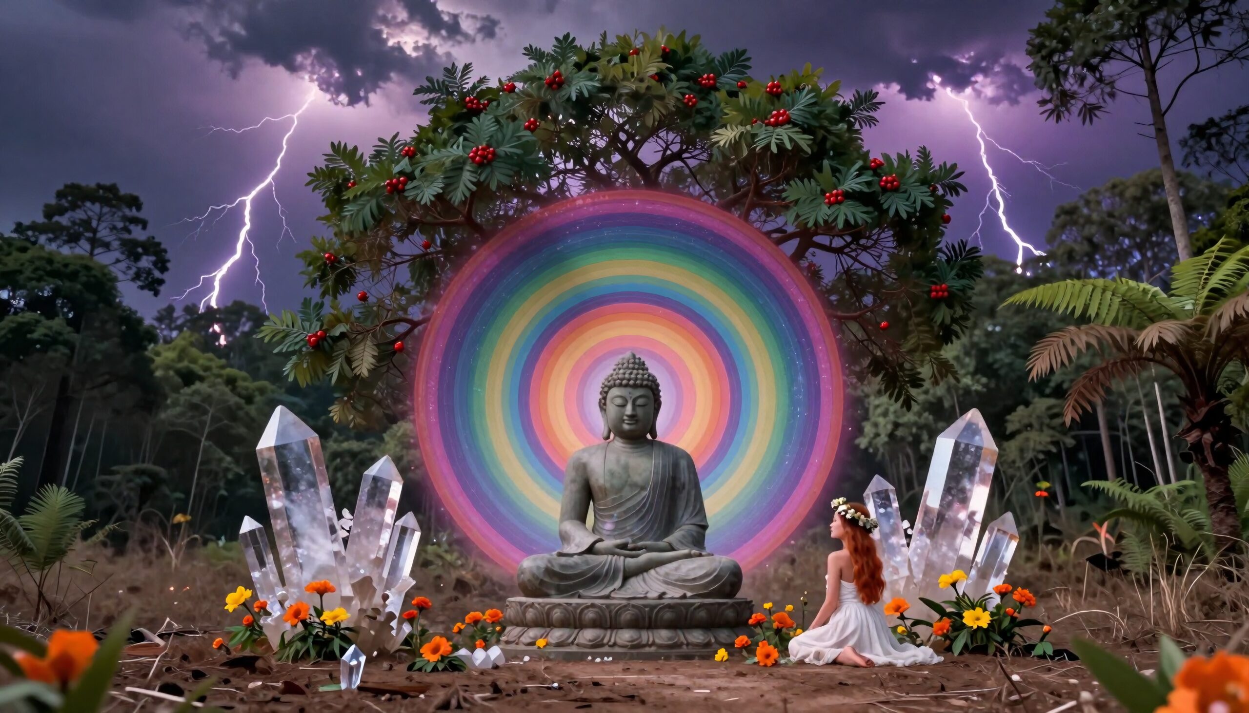 Mystical Forest Meditation Scene