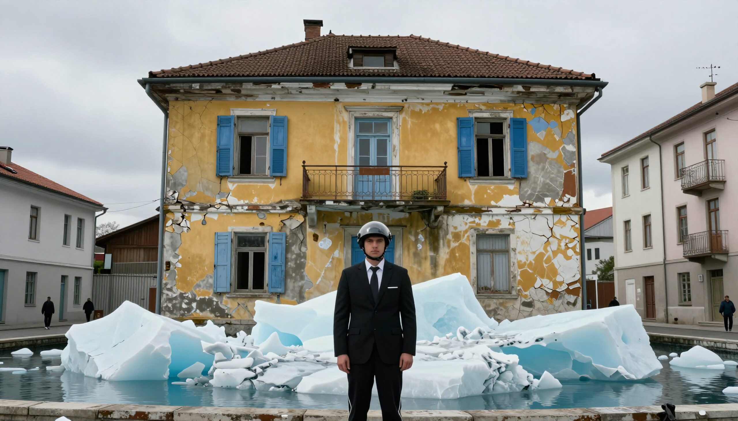 Surreal urban decay scene