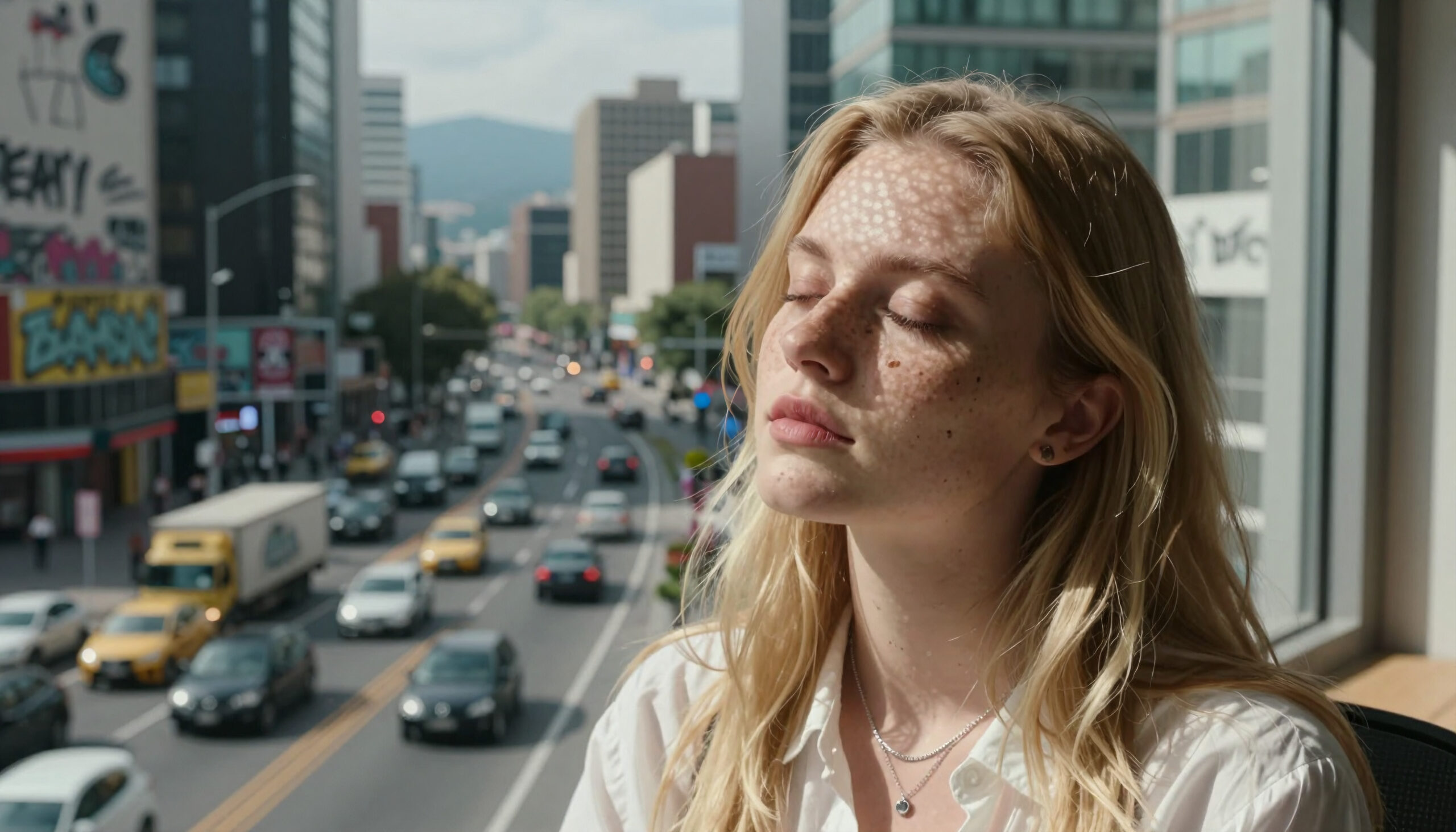 City Serenity Through Window