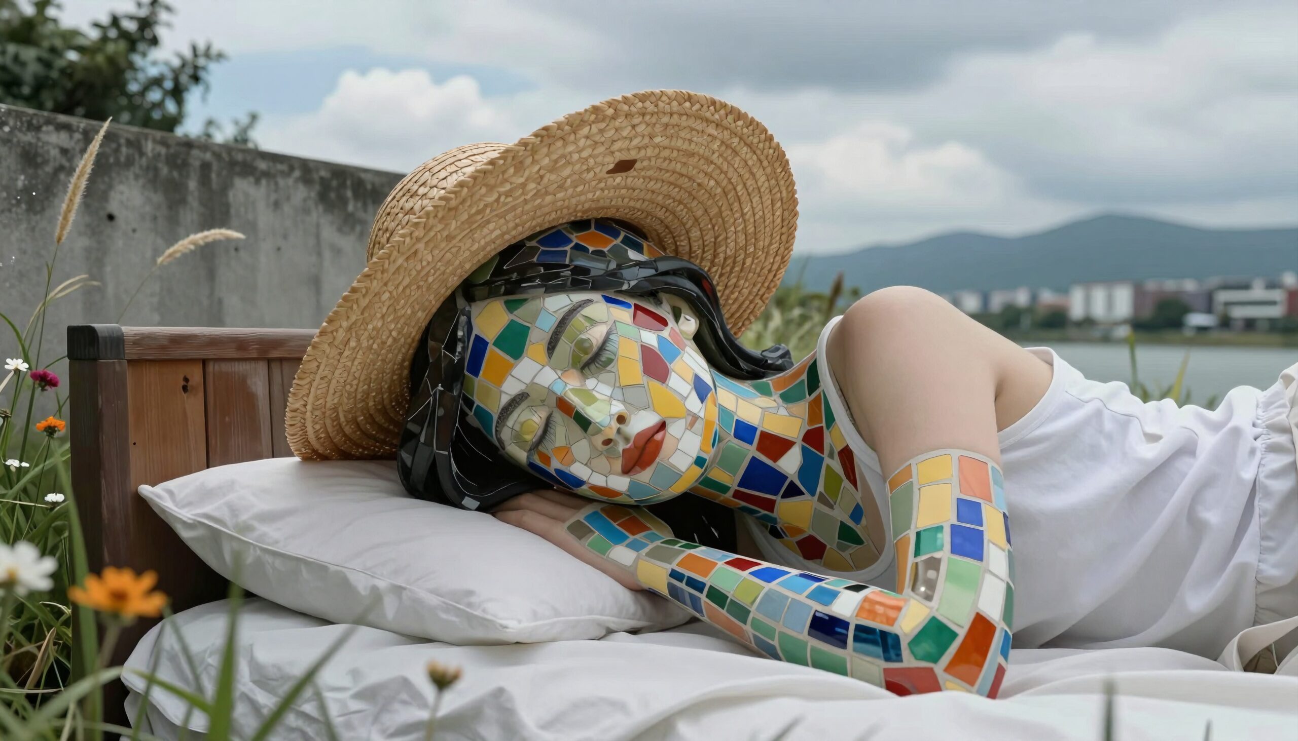 Restful Mosaic in Summer Landscape