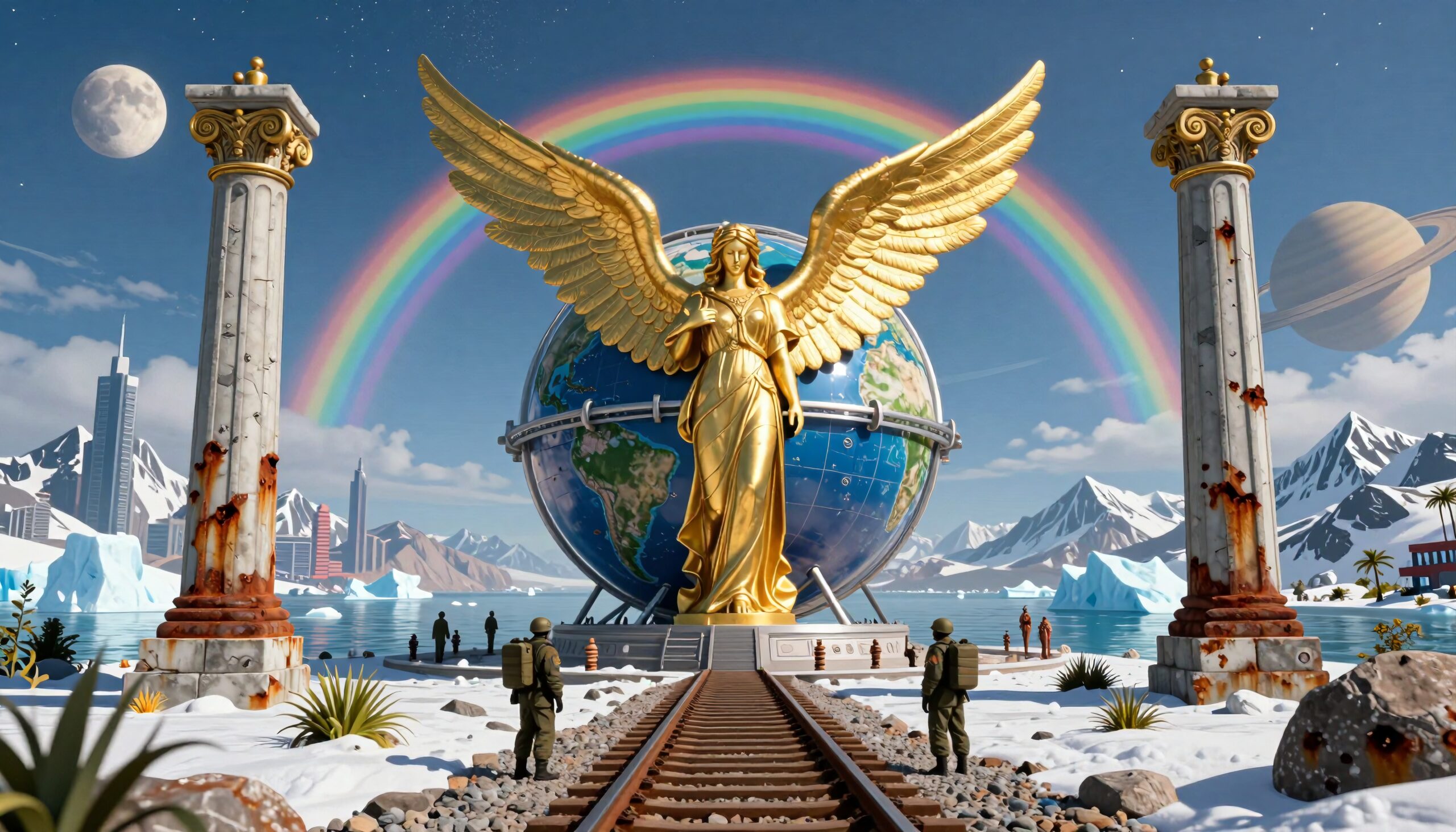 Fantasy Realm’s Majestic Golden Guardian