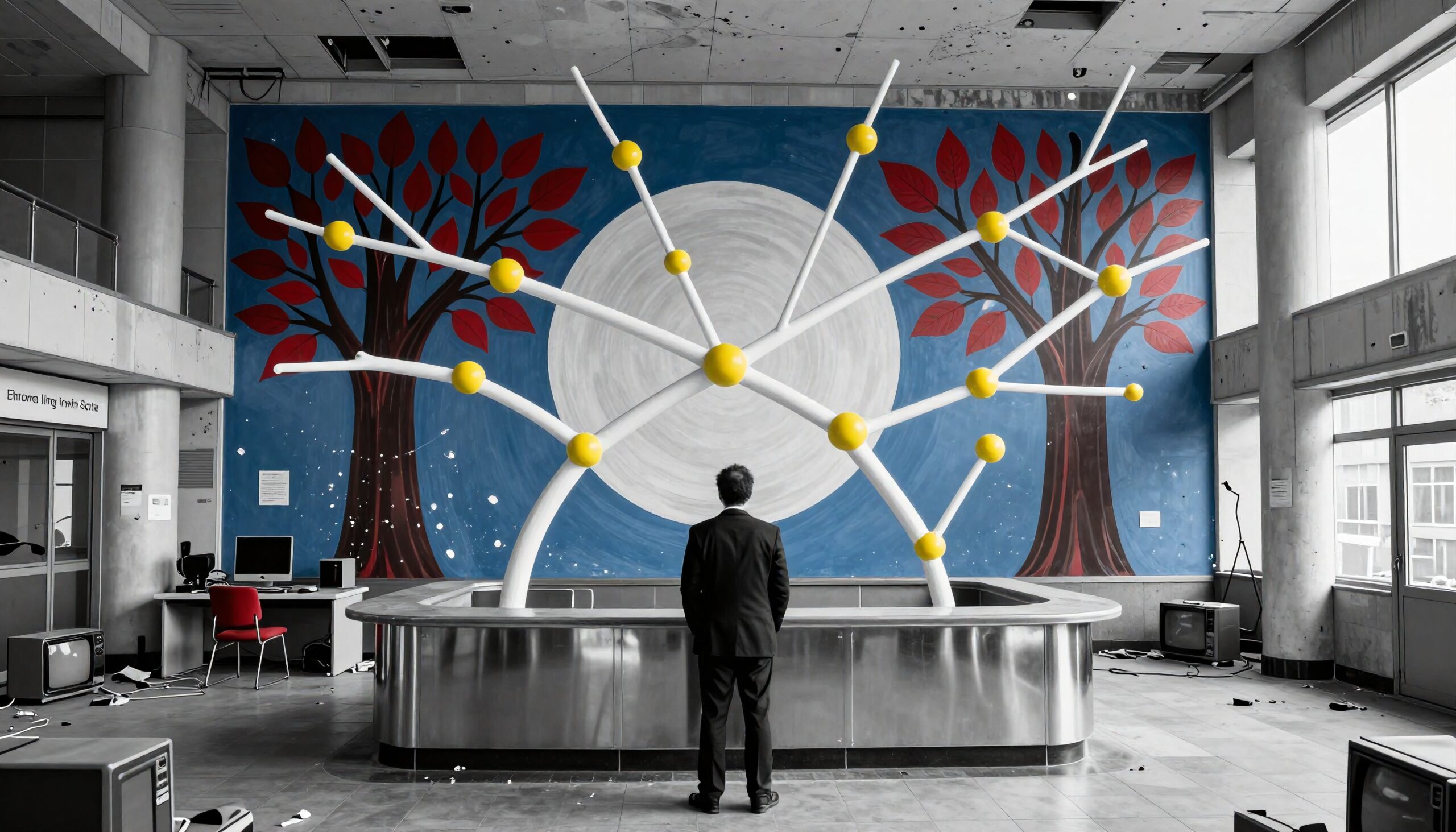 Abstract Art in Abandoned Building