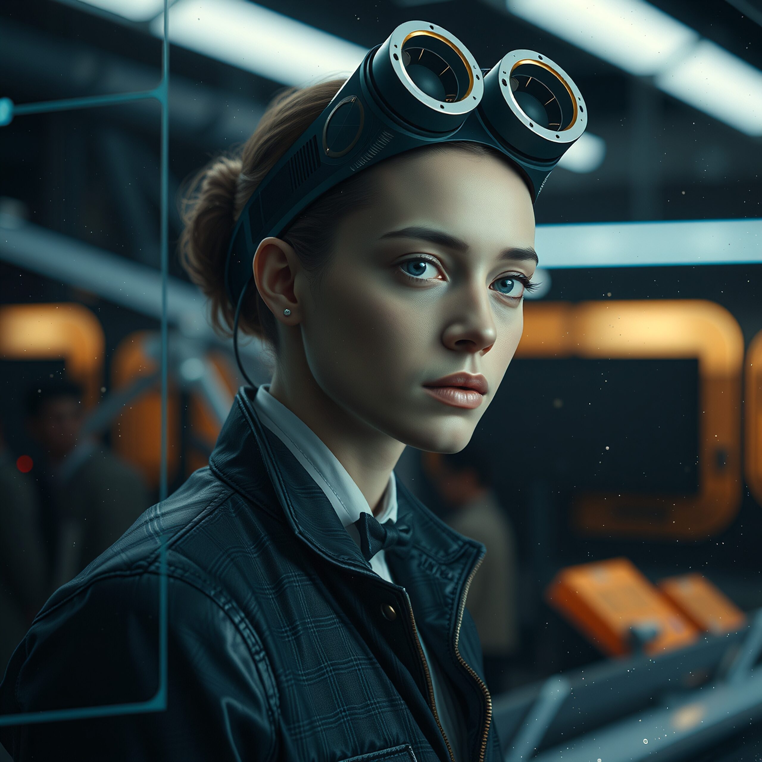 Futuristic Scientist In Modern Lab