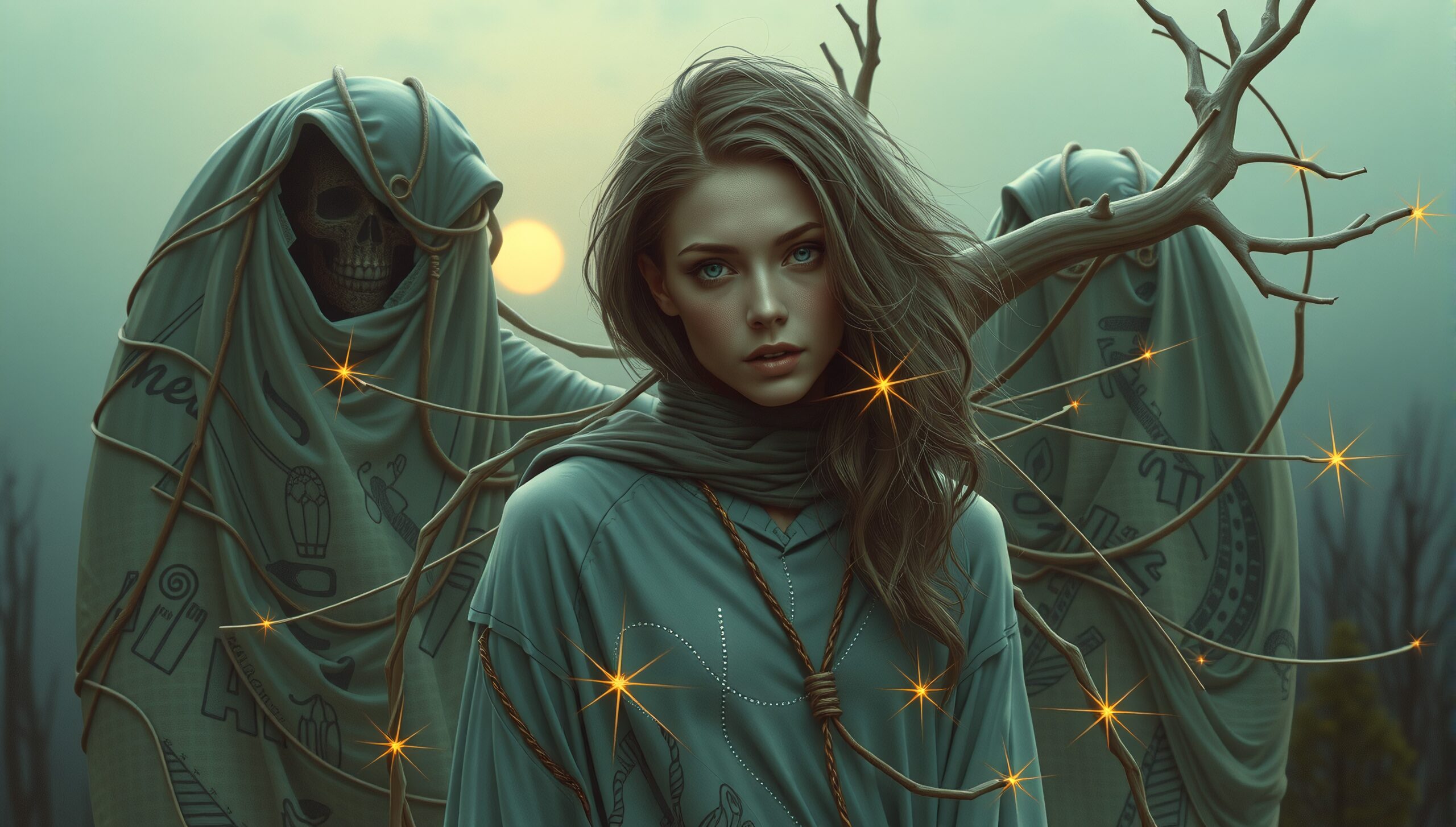 Ethereal Encounter in Mystical Forest