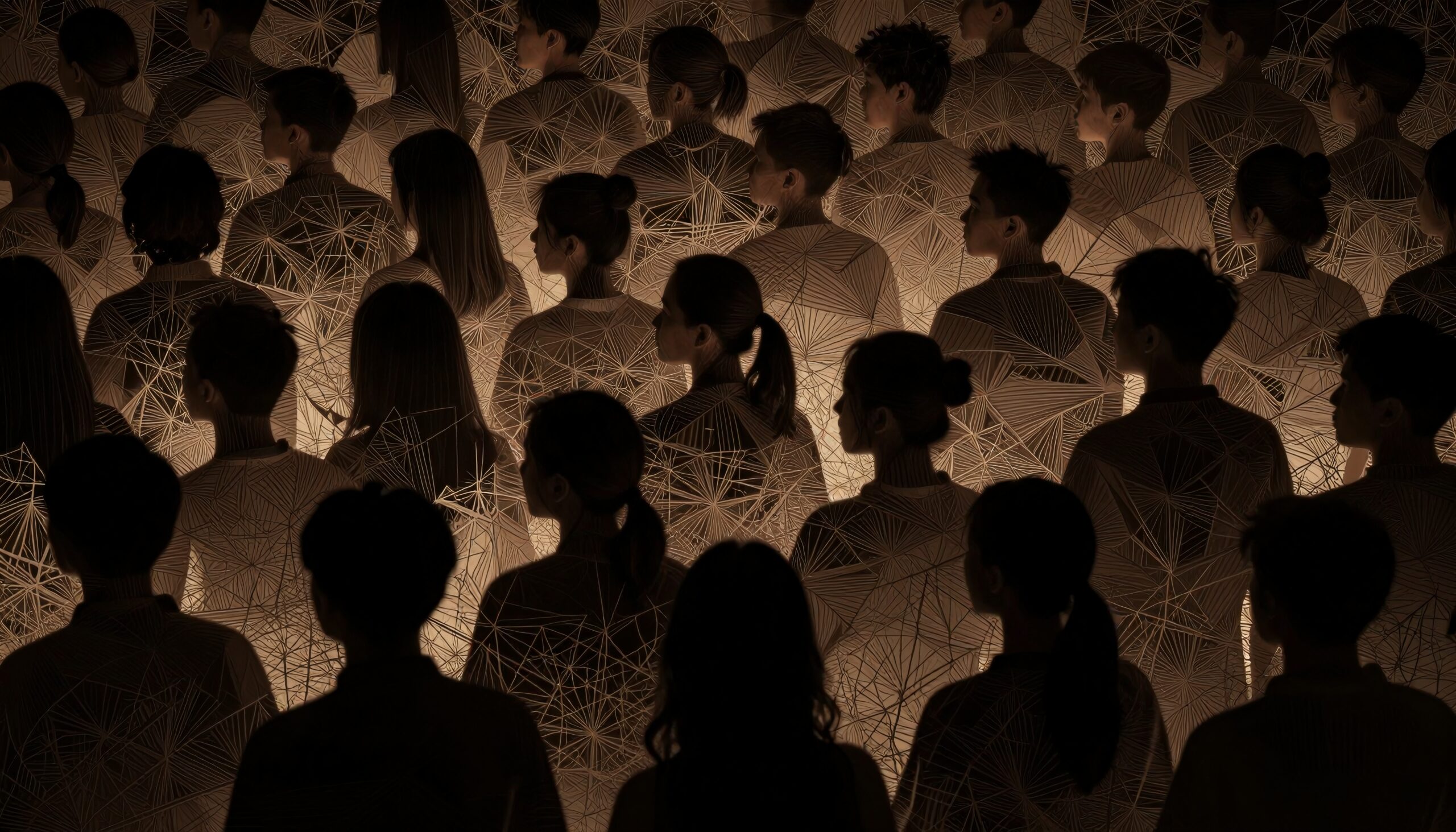 Interconnected Humanity in Artistic Silhouettes