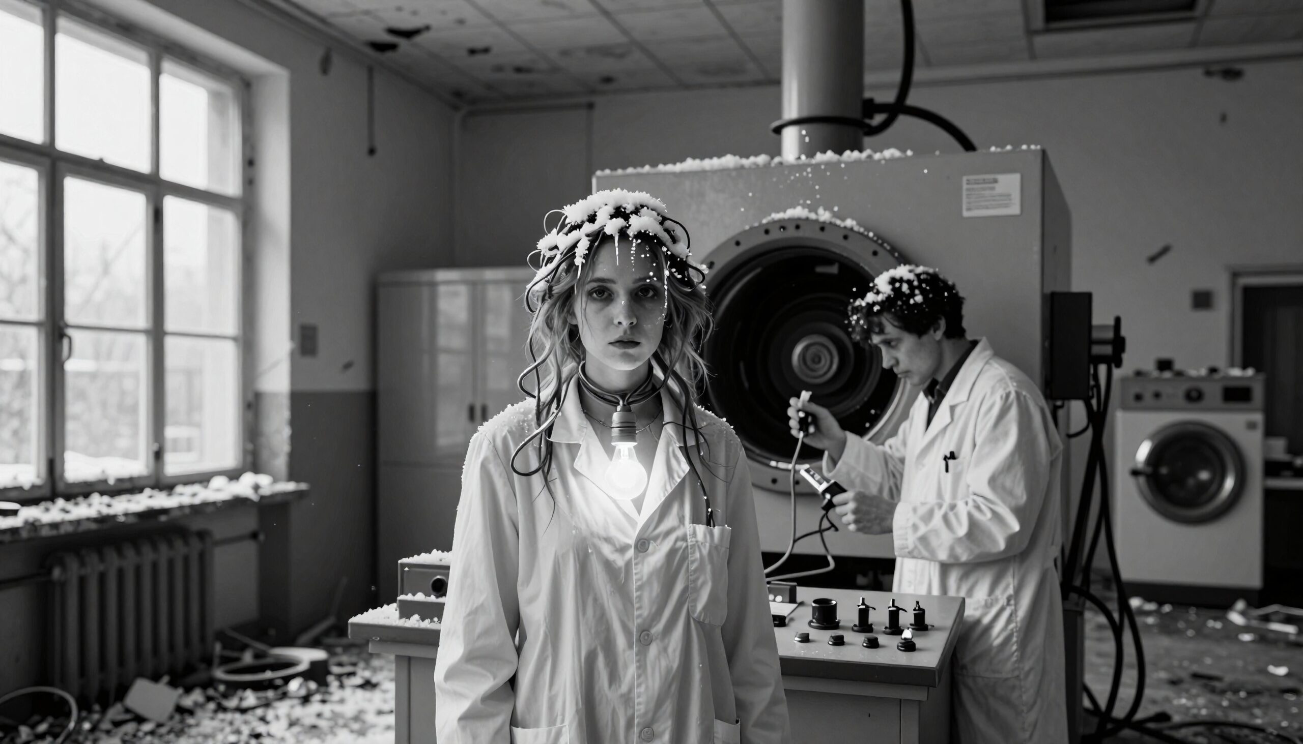 Snowy Laboratory with Experimental Setup