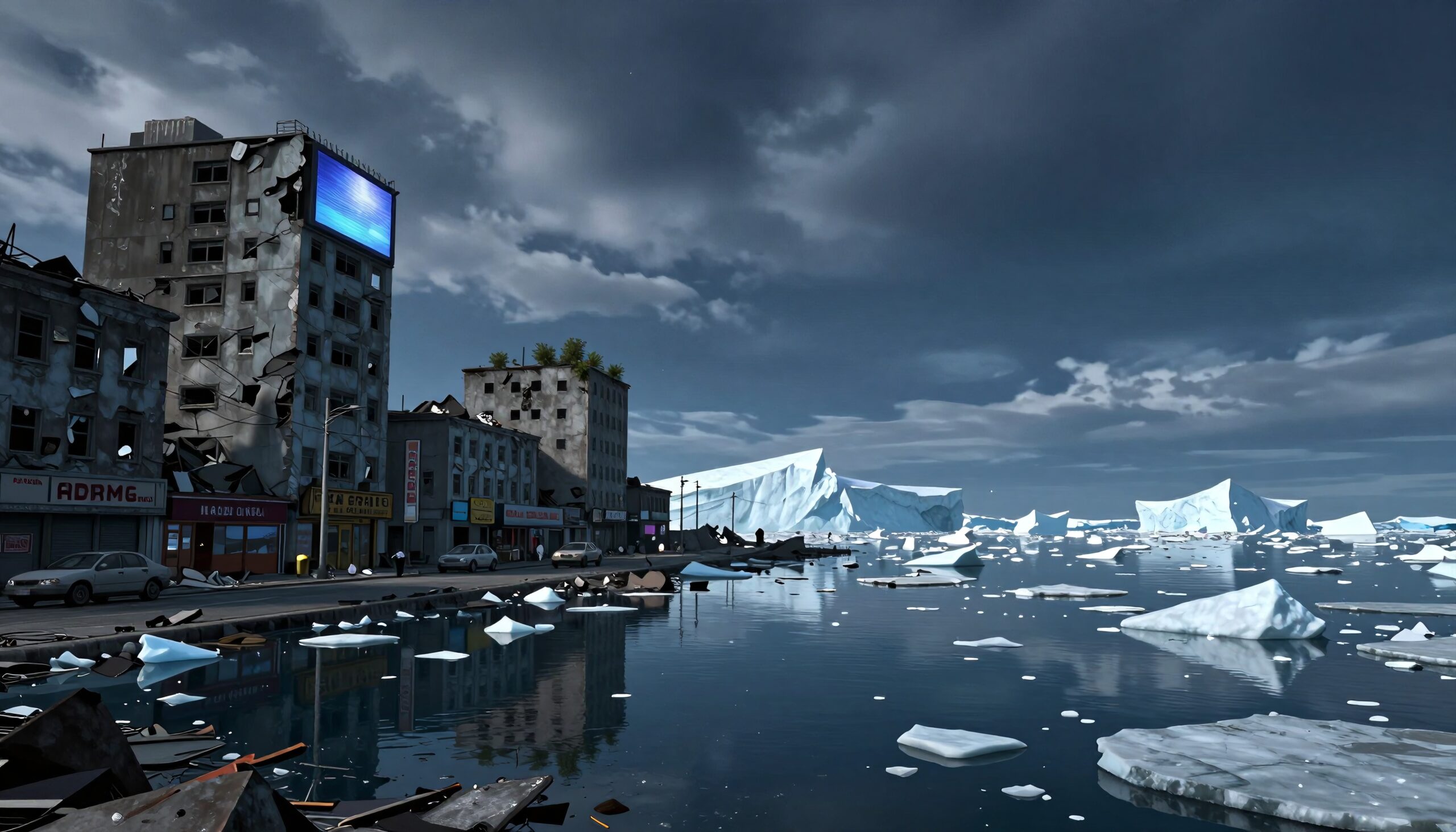 Urban decay meets icy wilderness