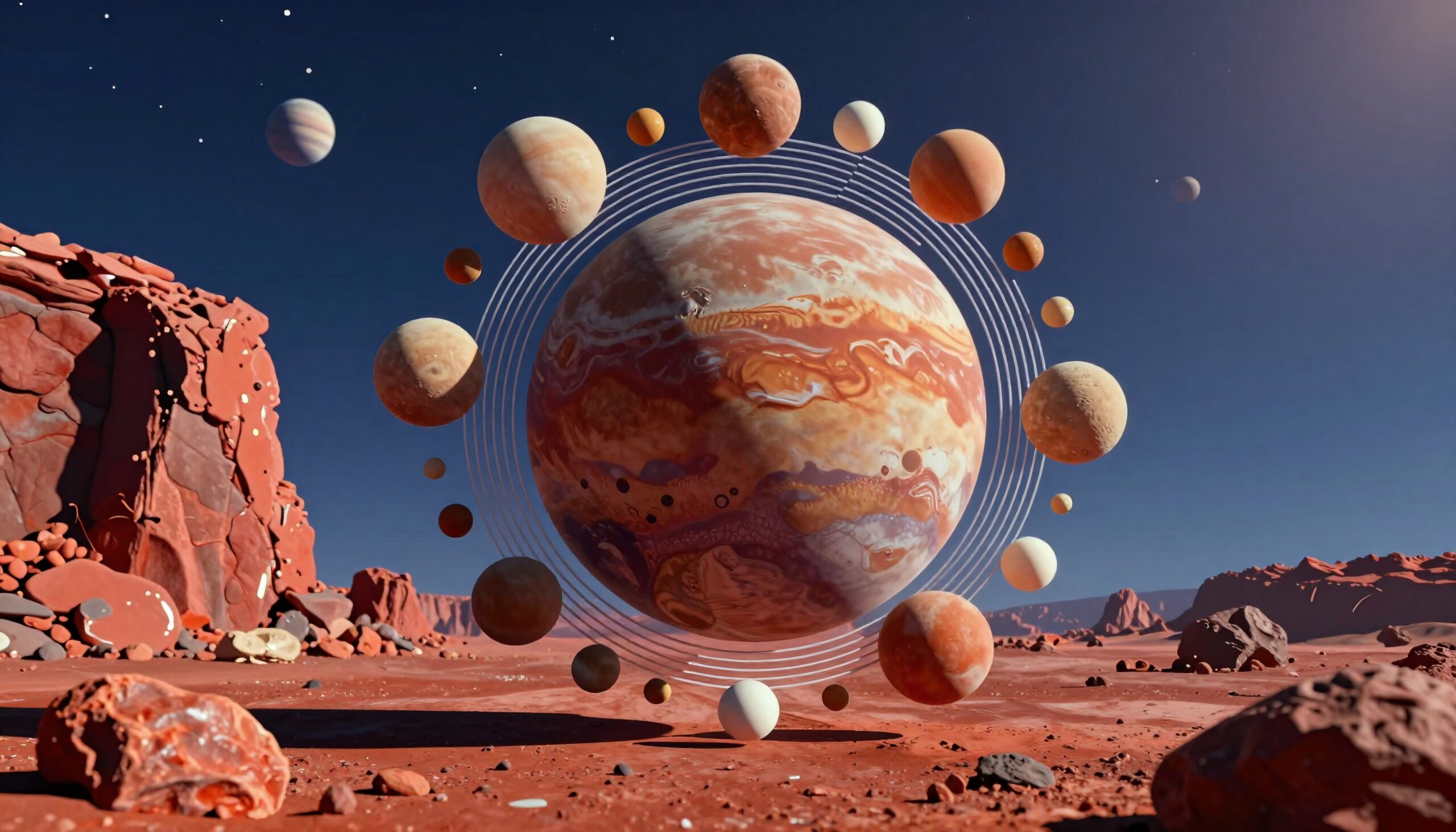 Celestial Harmony in Cosmic Space