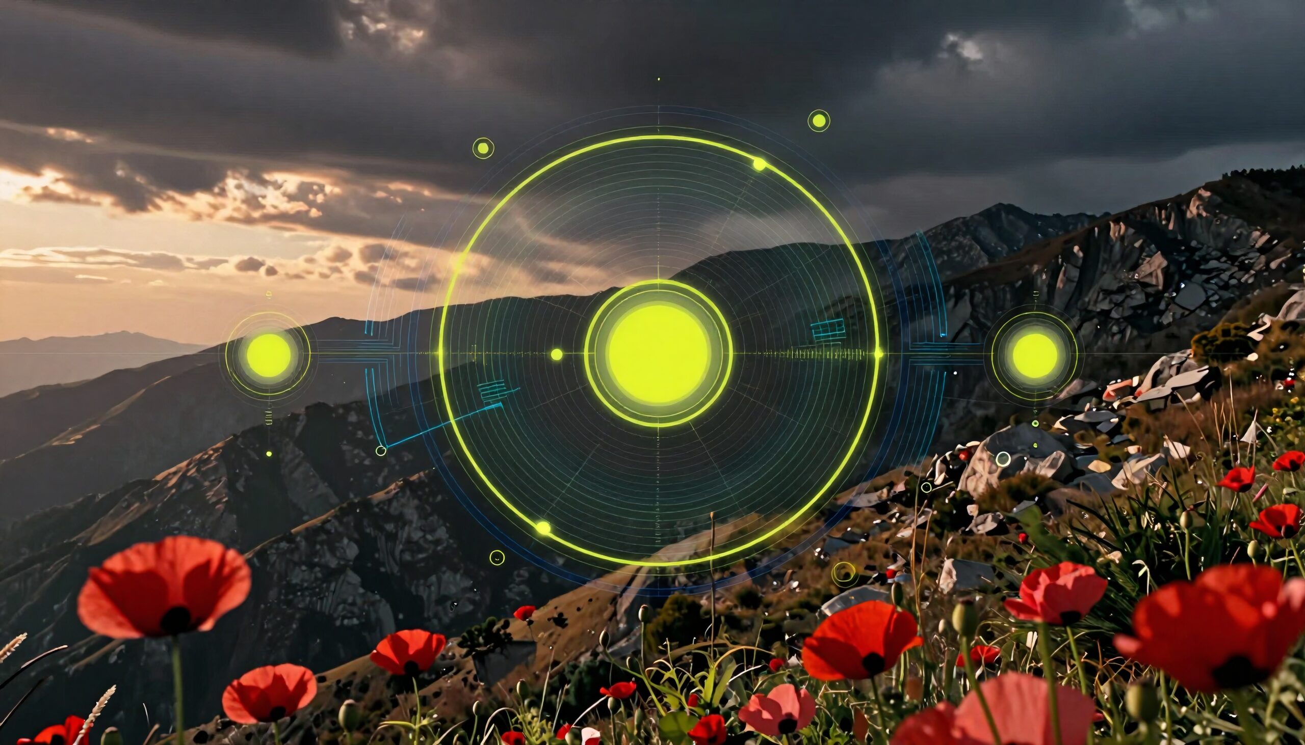 Nature Meets Futuristic Technology Scene