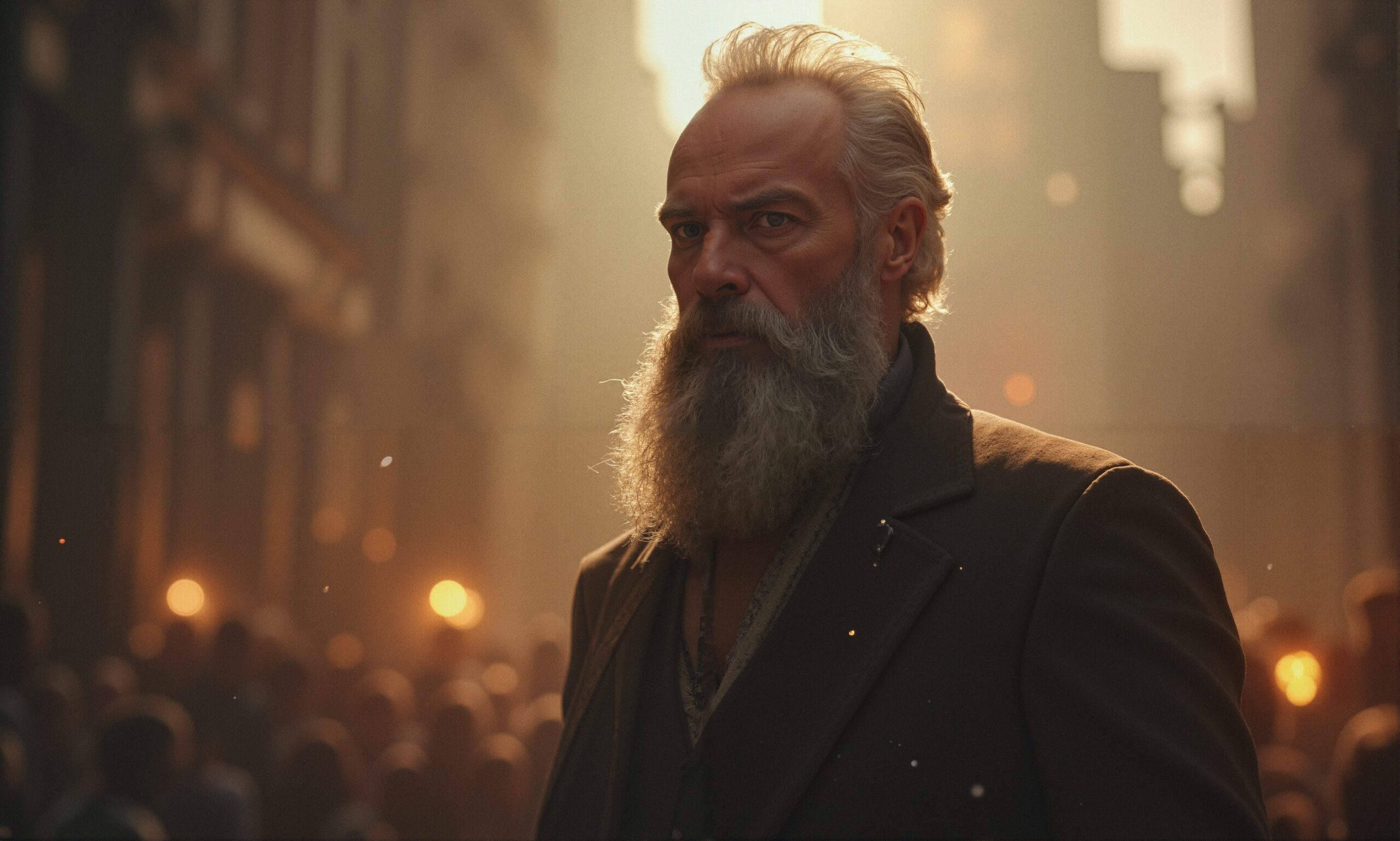 Bearded Man in Golden Light