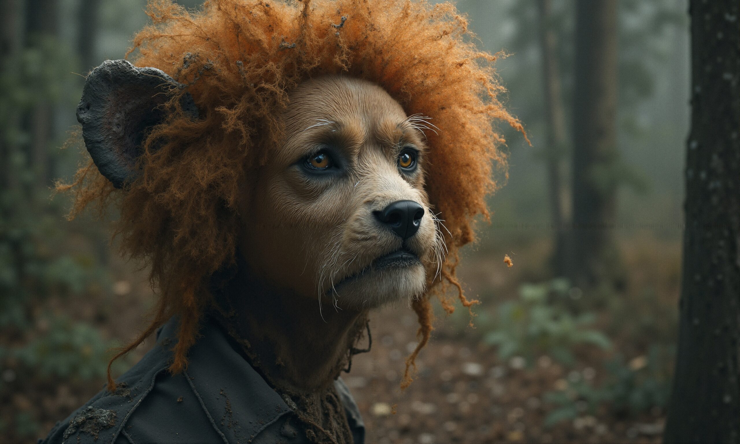 Mysterious Creature in Misty Forest