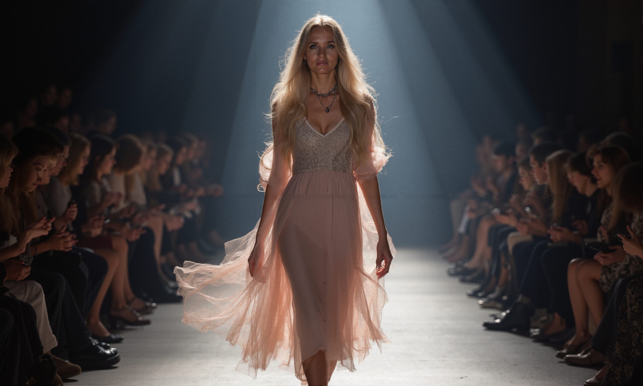 Fashion Show Model on Runway