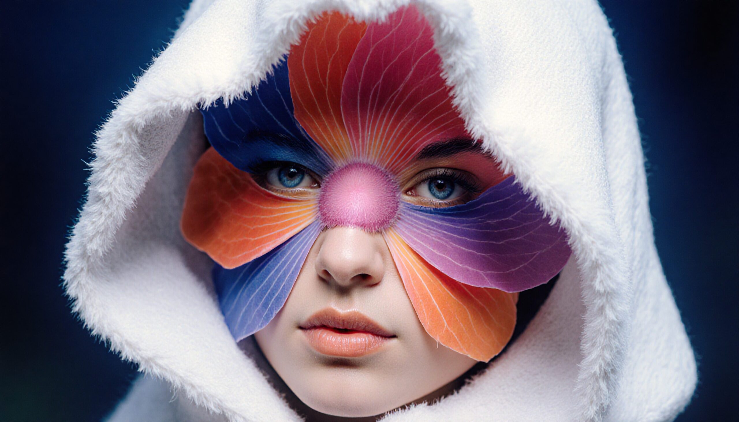 Surreal Floral Mask Artistry