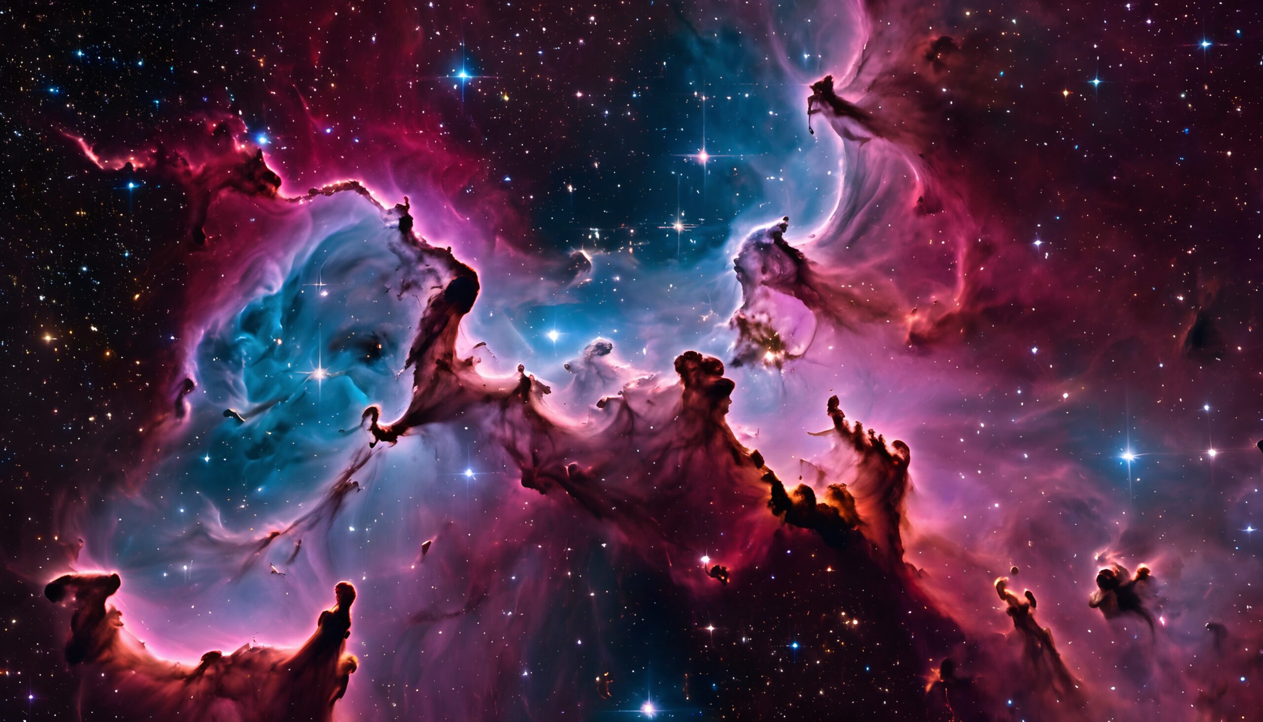 Vibrant Nebula in Deep Space