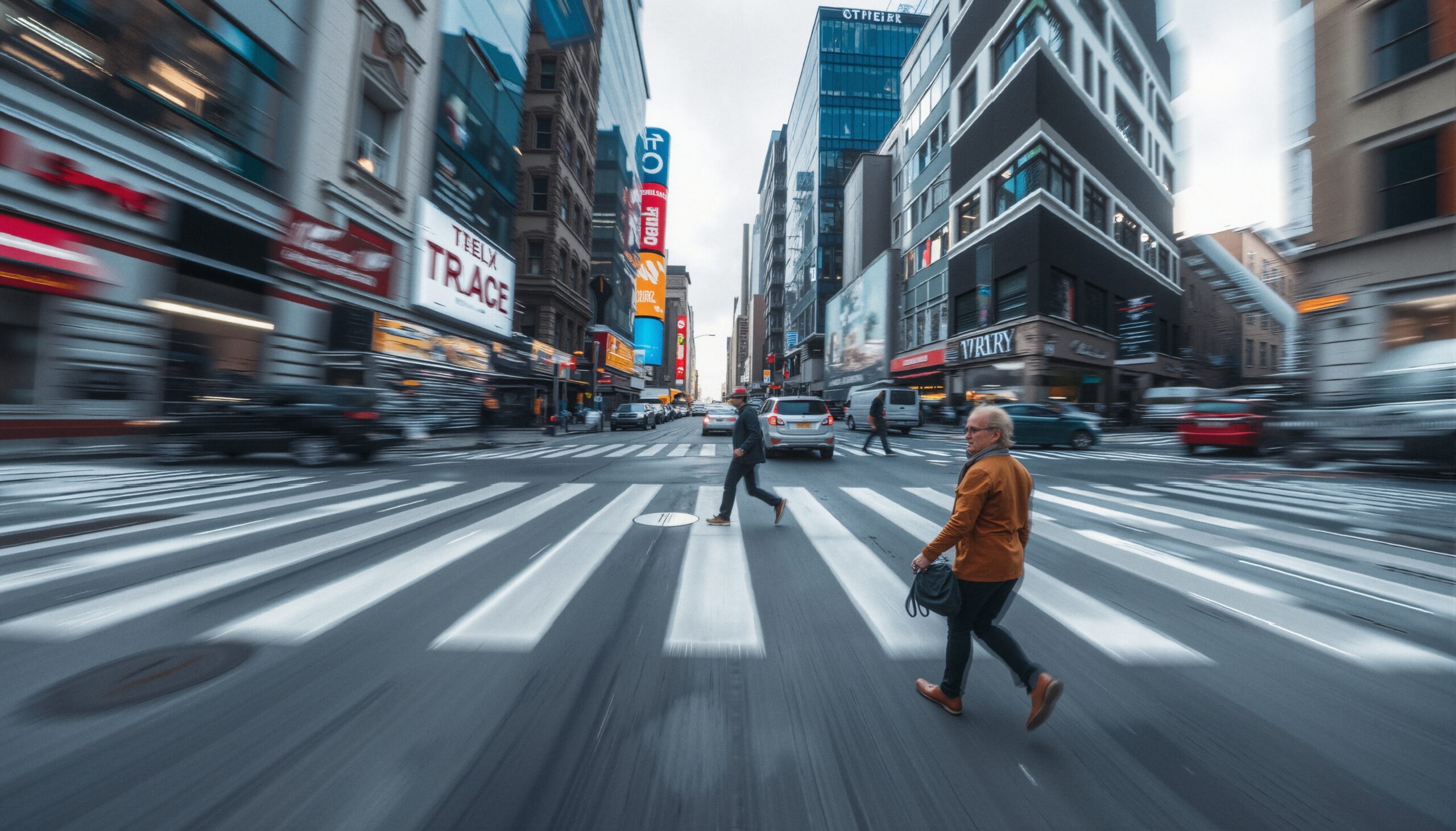 City Crosswalk Life in Motion