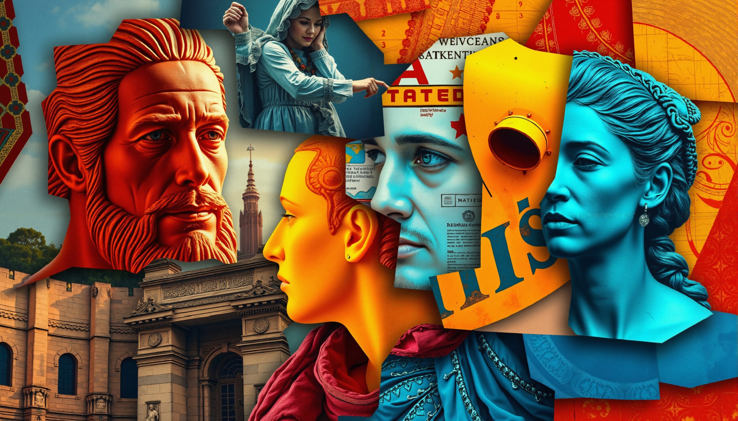 Colorful Historical Artistic Collage