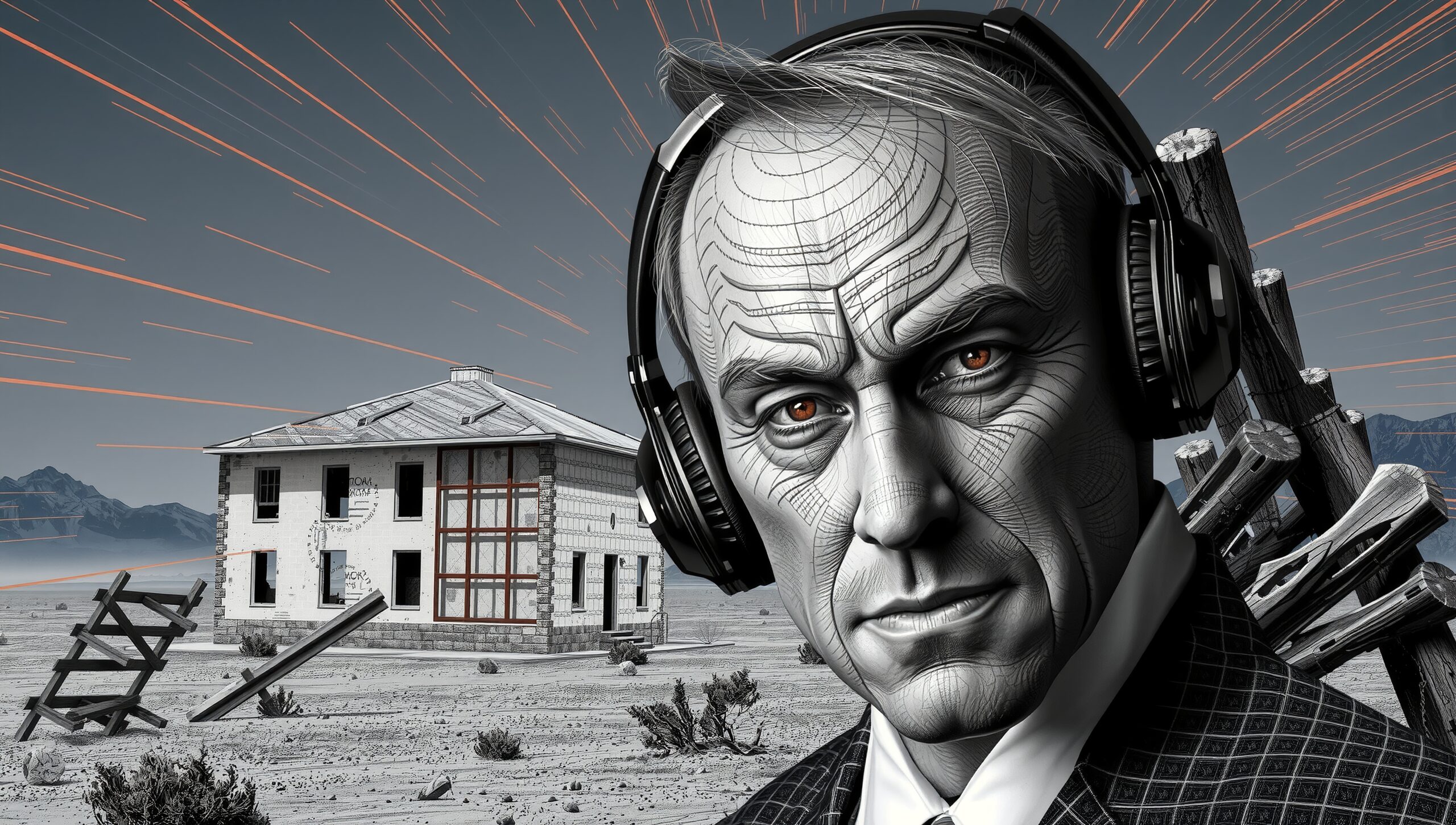 Mechanical Man Desert Landscape