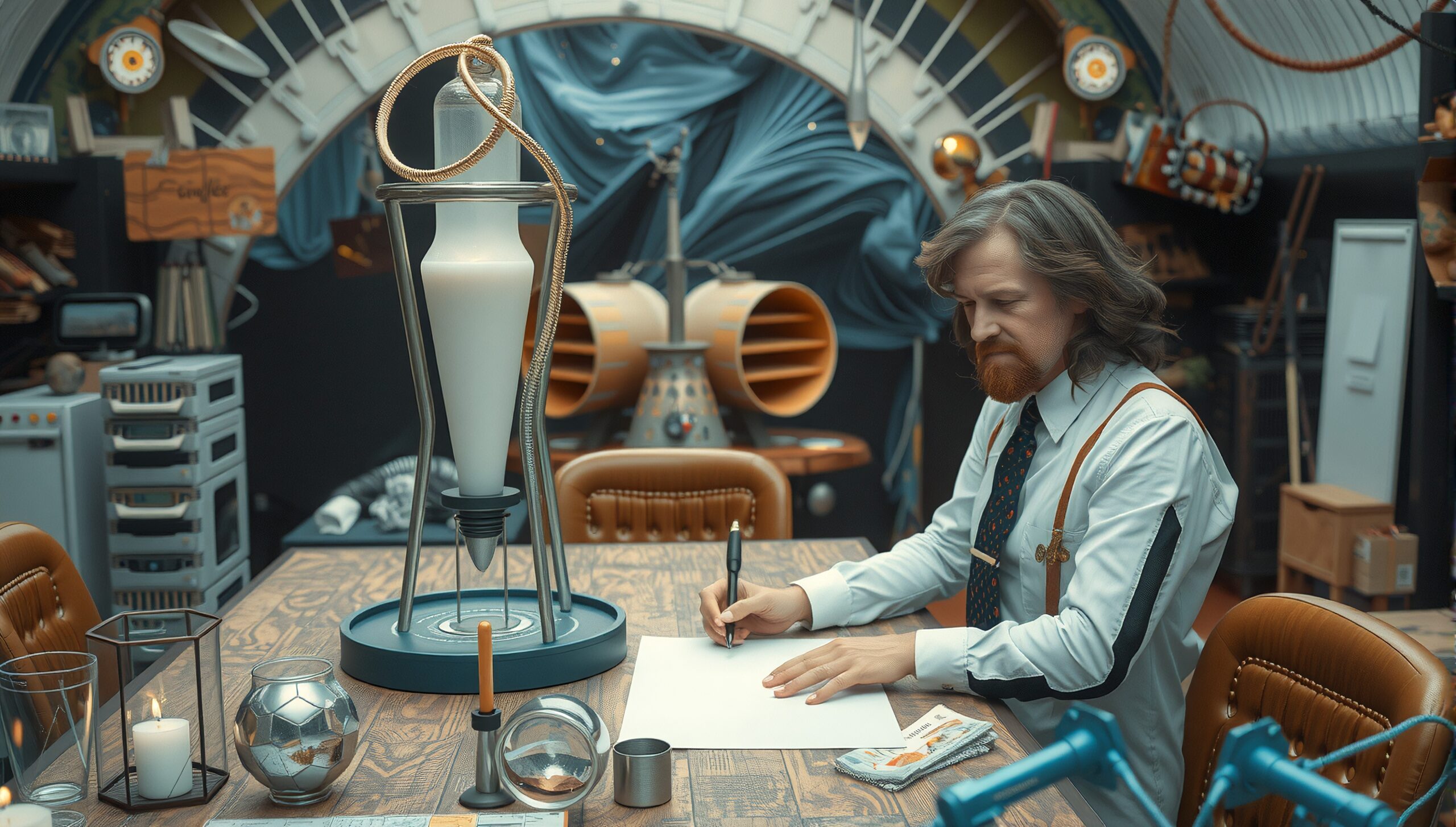 Inventor in a Futuristic Lab