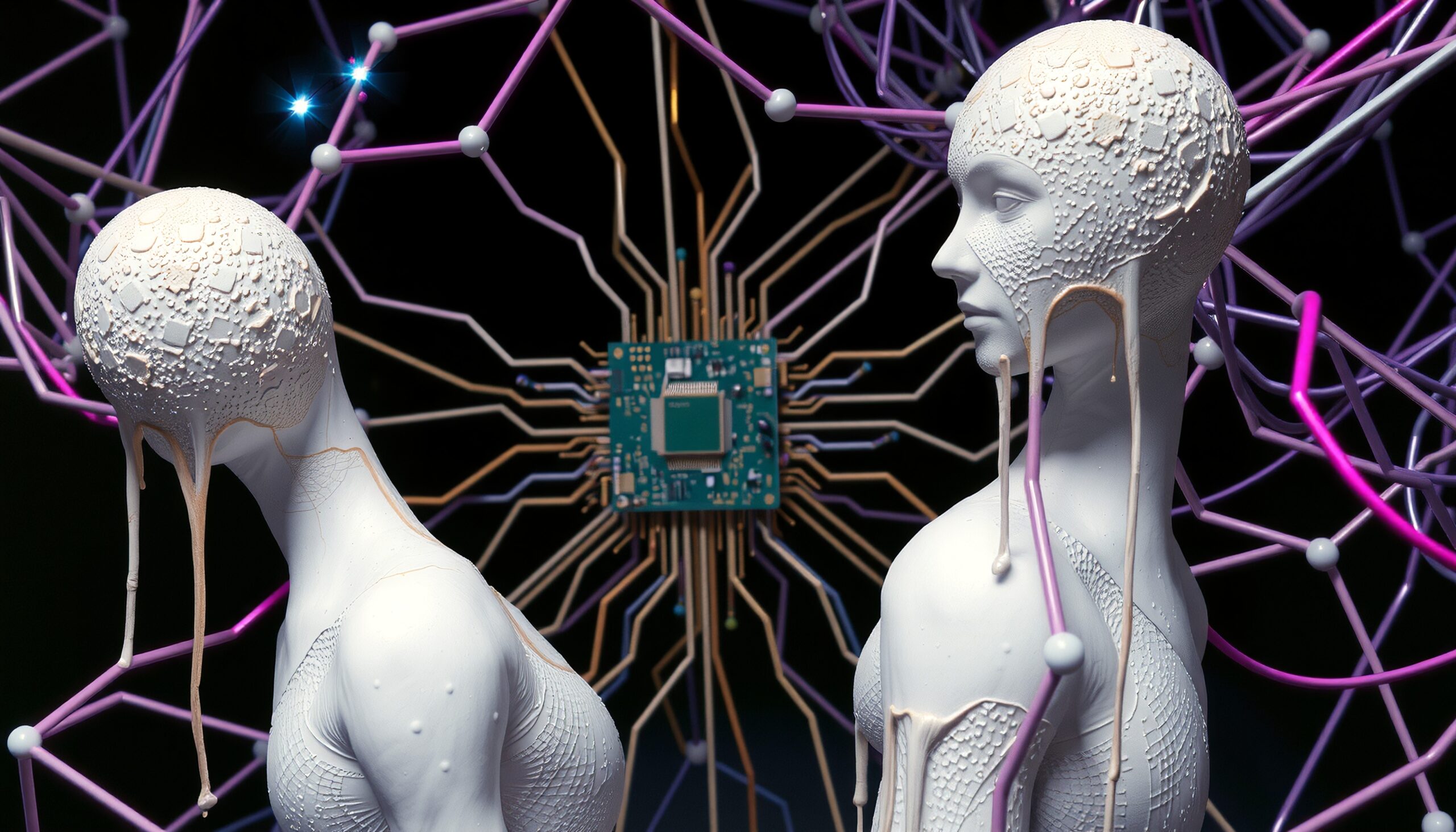 Futuristic Humanoids and Microchip Network