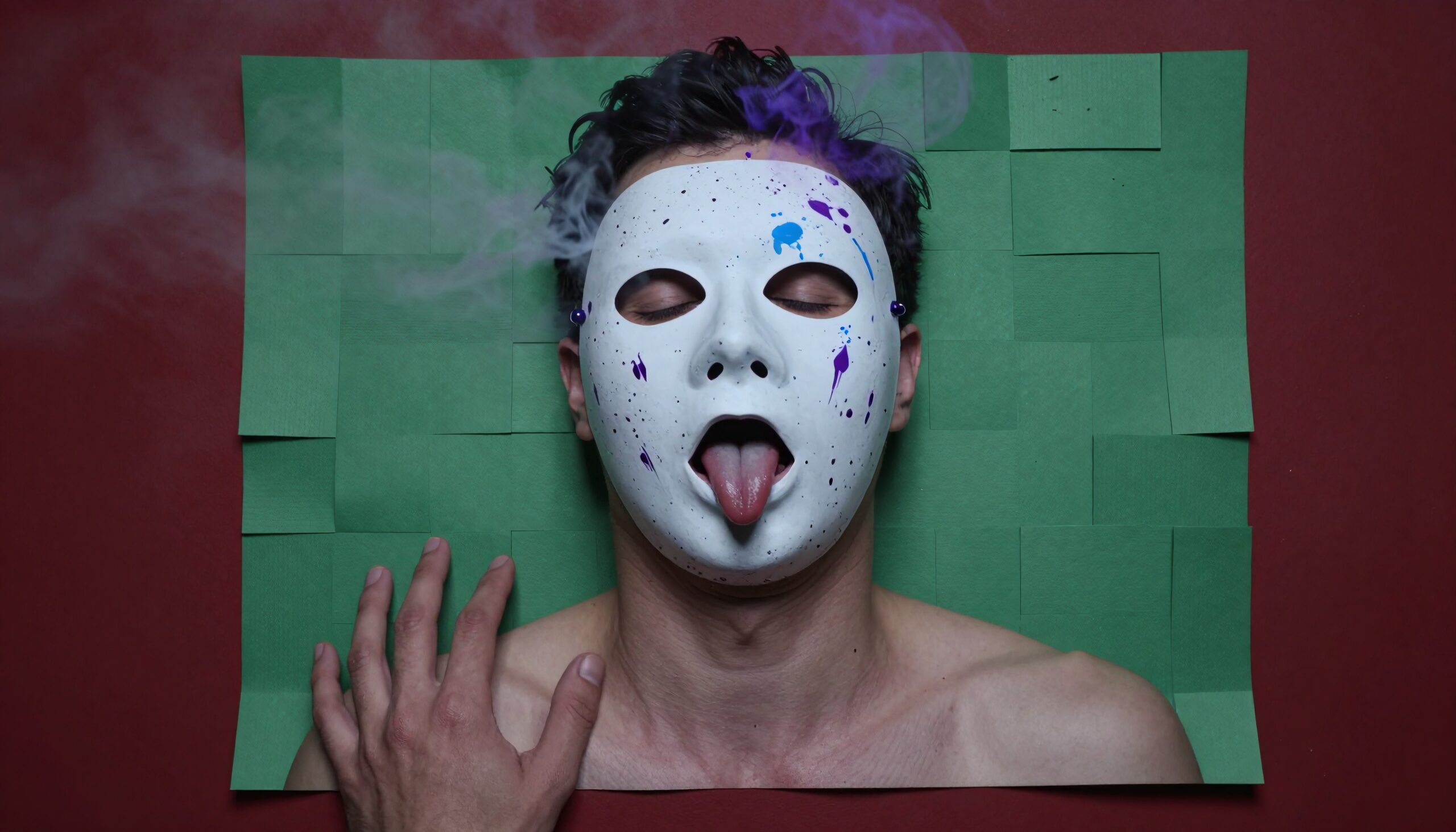 Rebellious Artistic Mask Expression