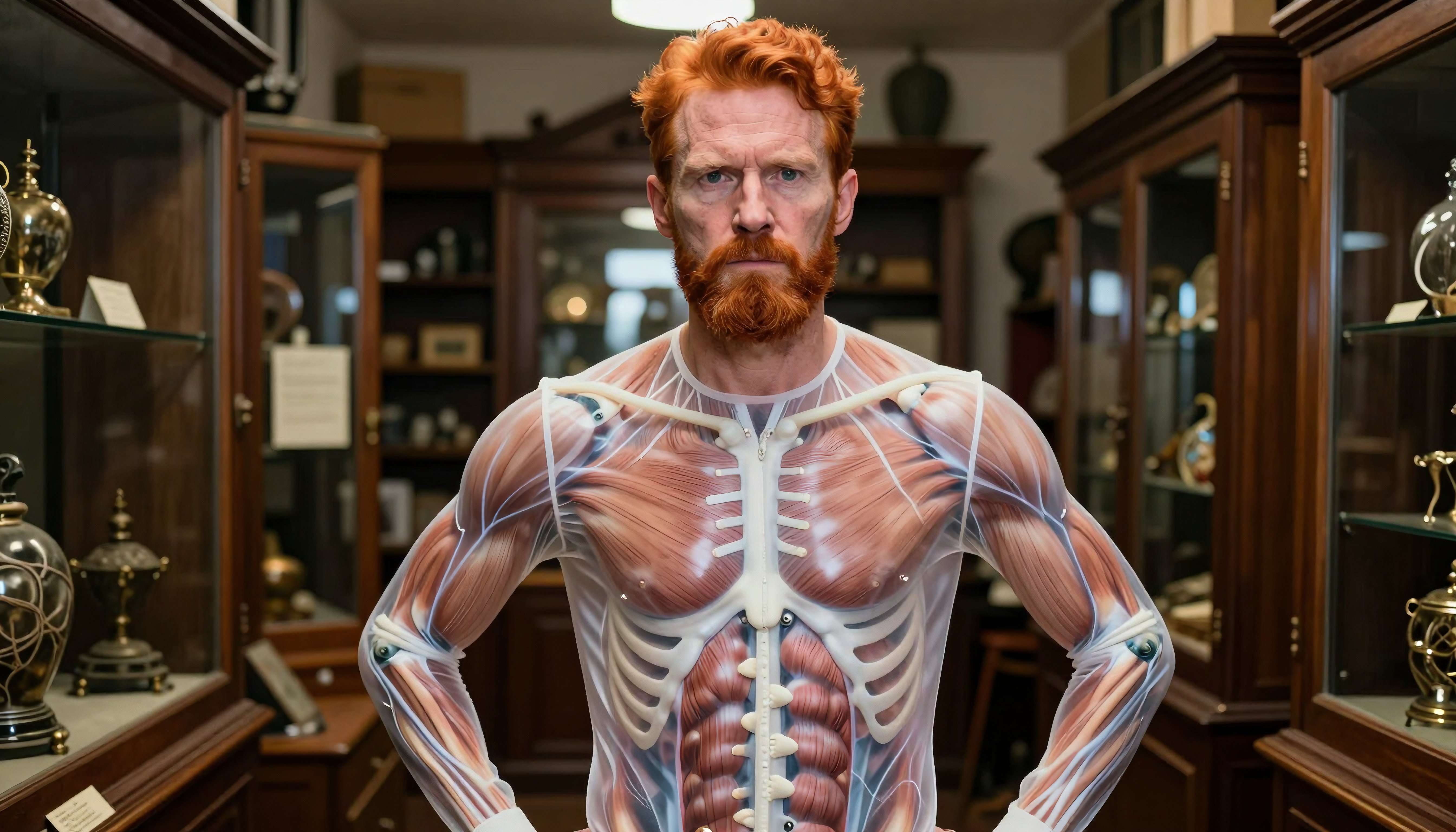 Anatomical Model Figure in Museum Setting