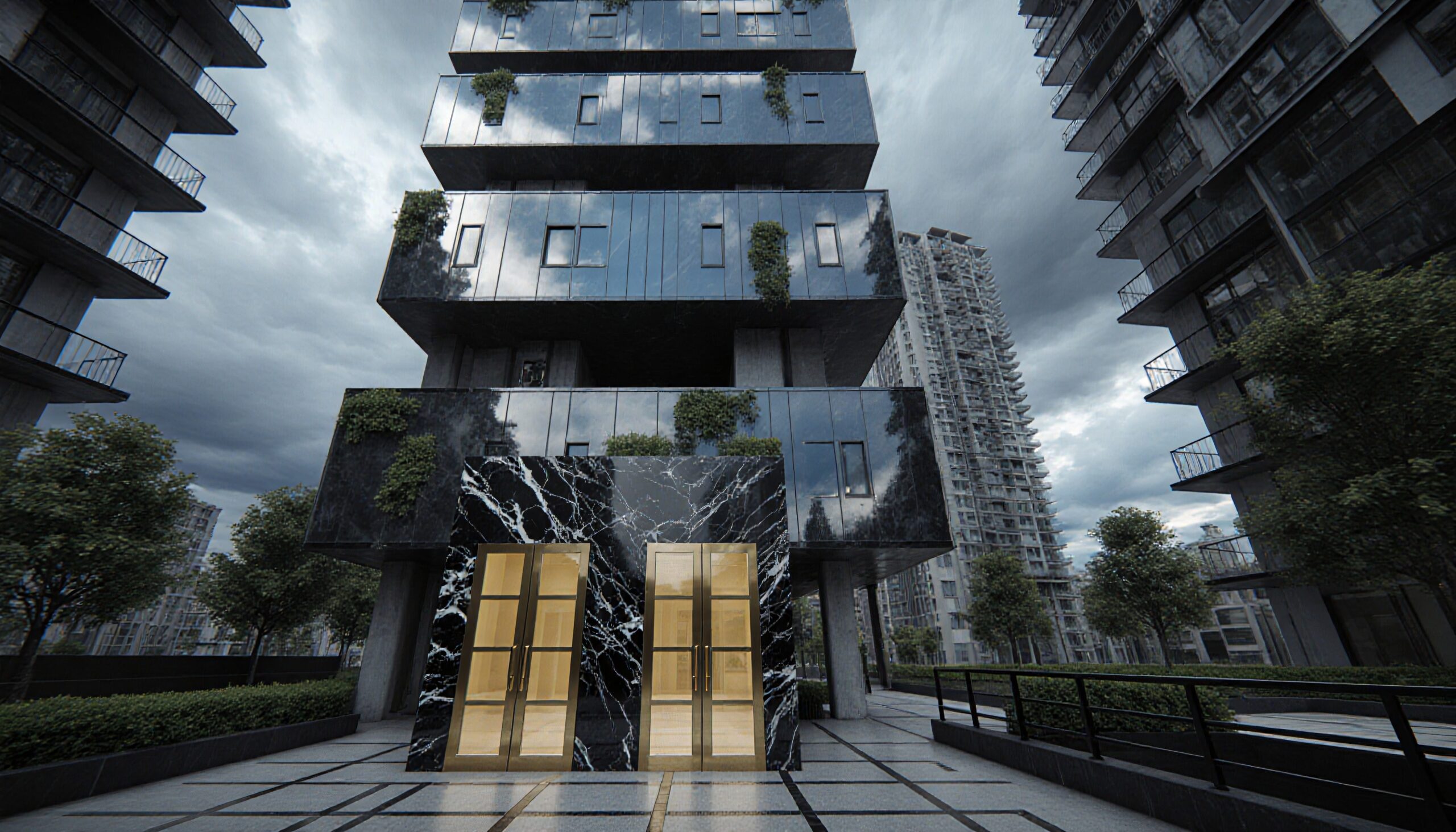 Modern Urban Architectural Building Portrait