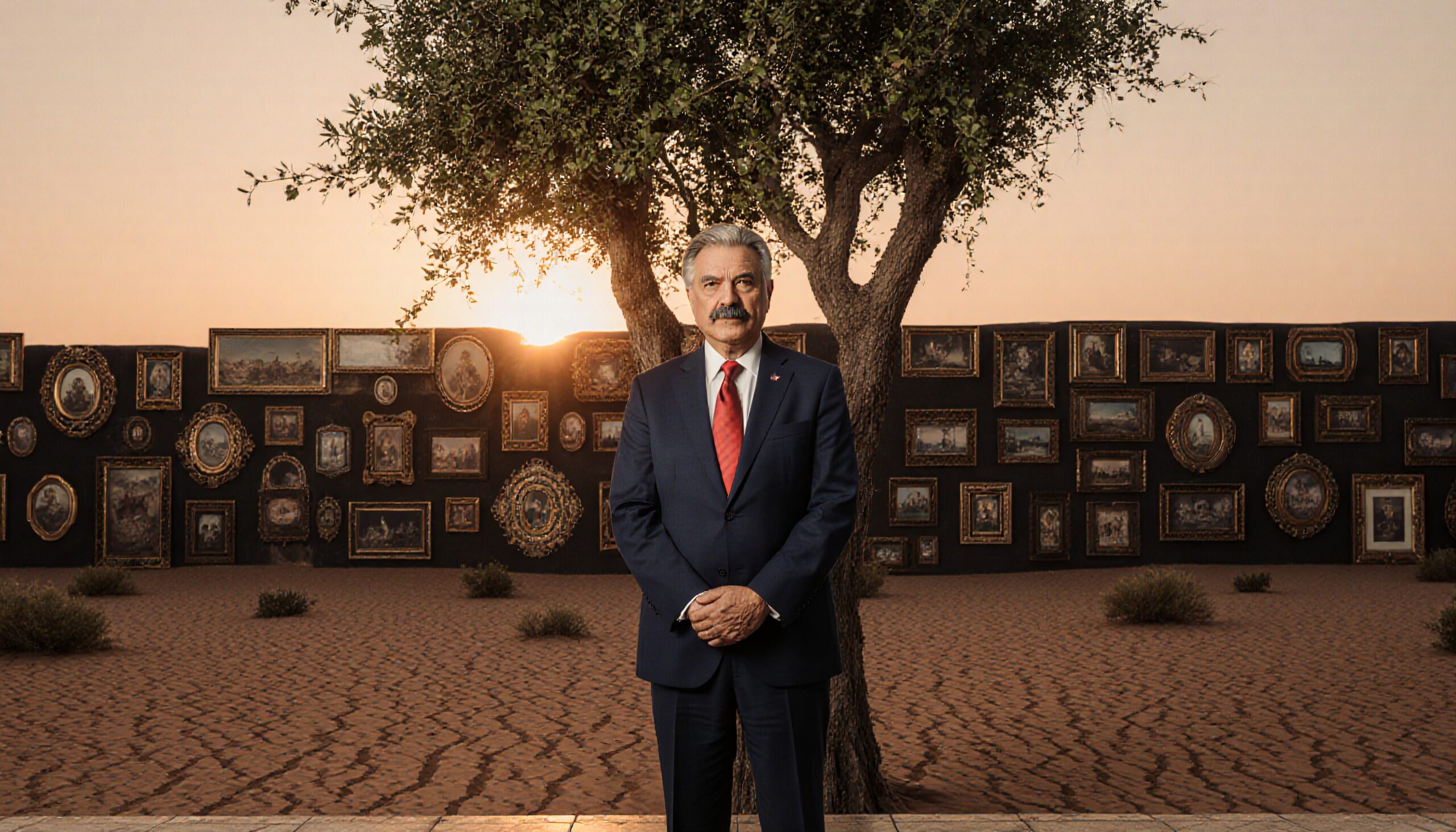 Framed Legacy Under Sunset Tree