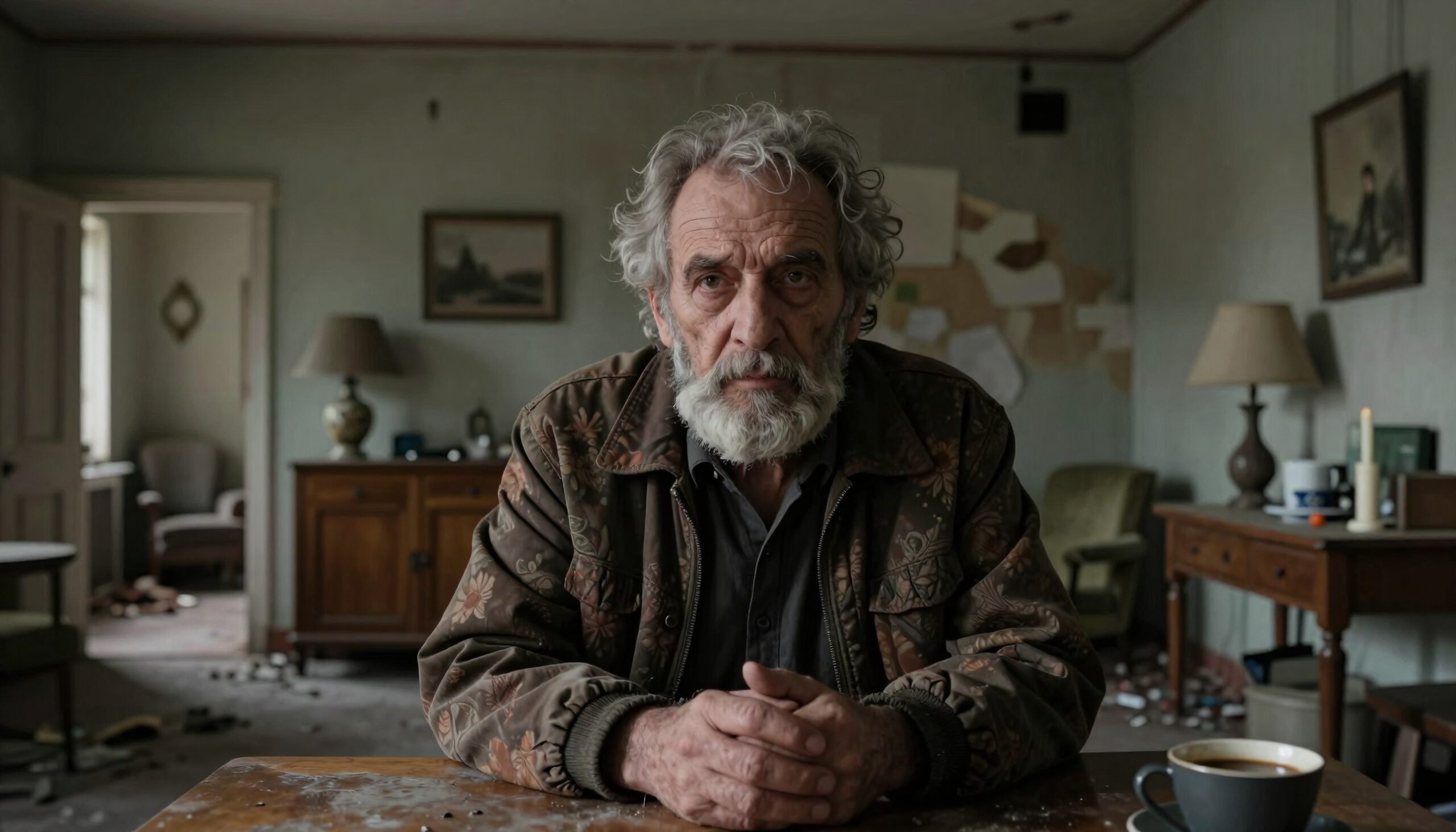 Solitary Reflection in Abandoned Room