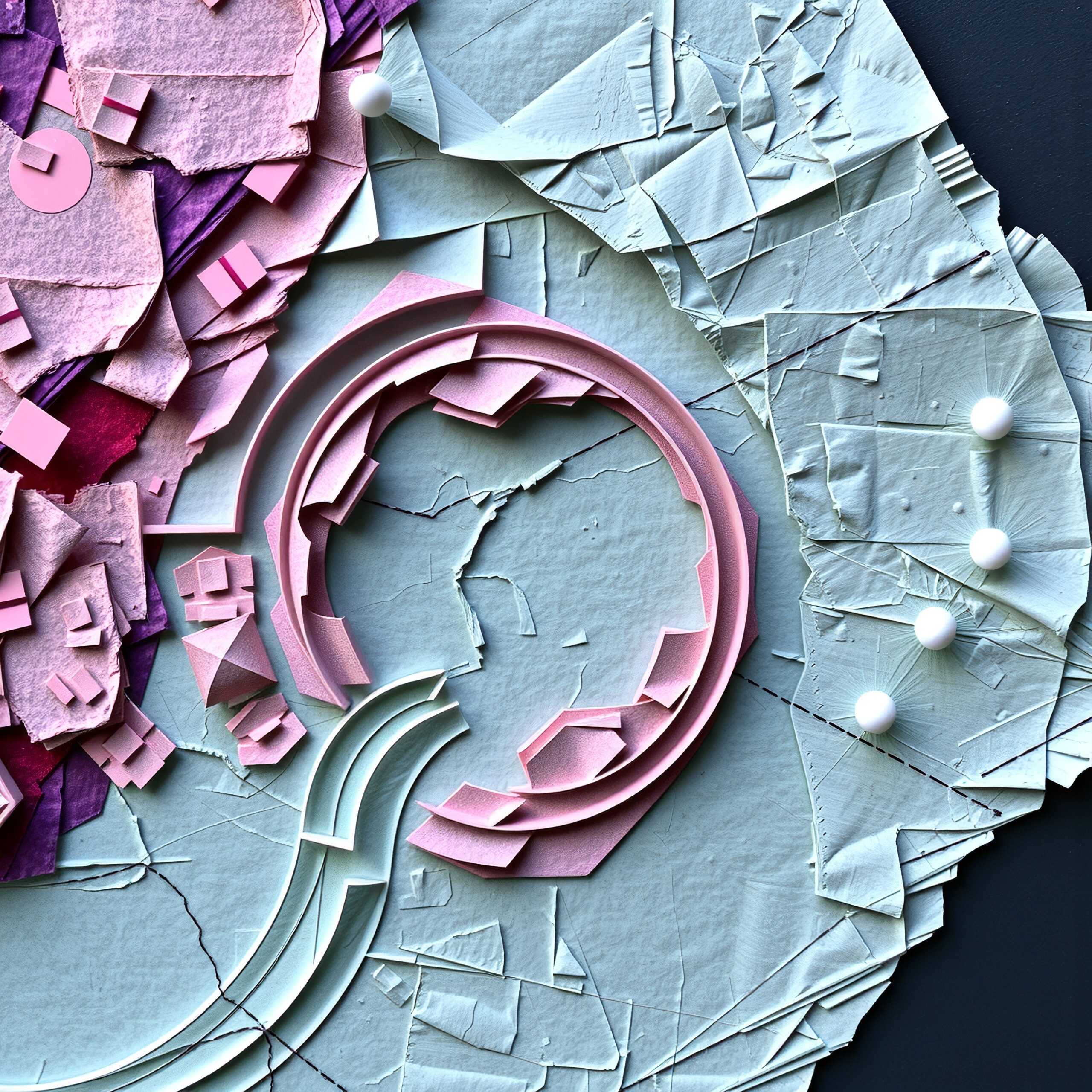 Abstract Collage with Textured Layers